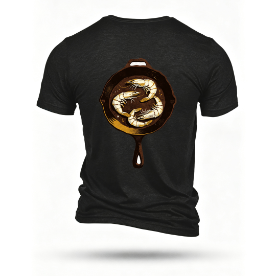 Black T-shirt, back print