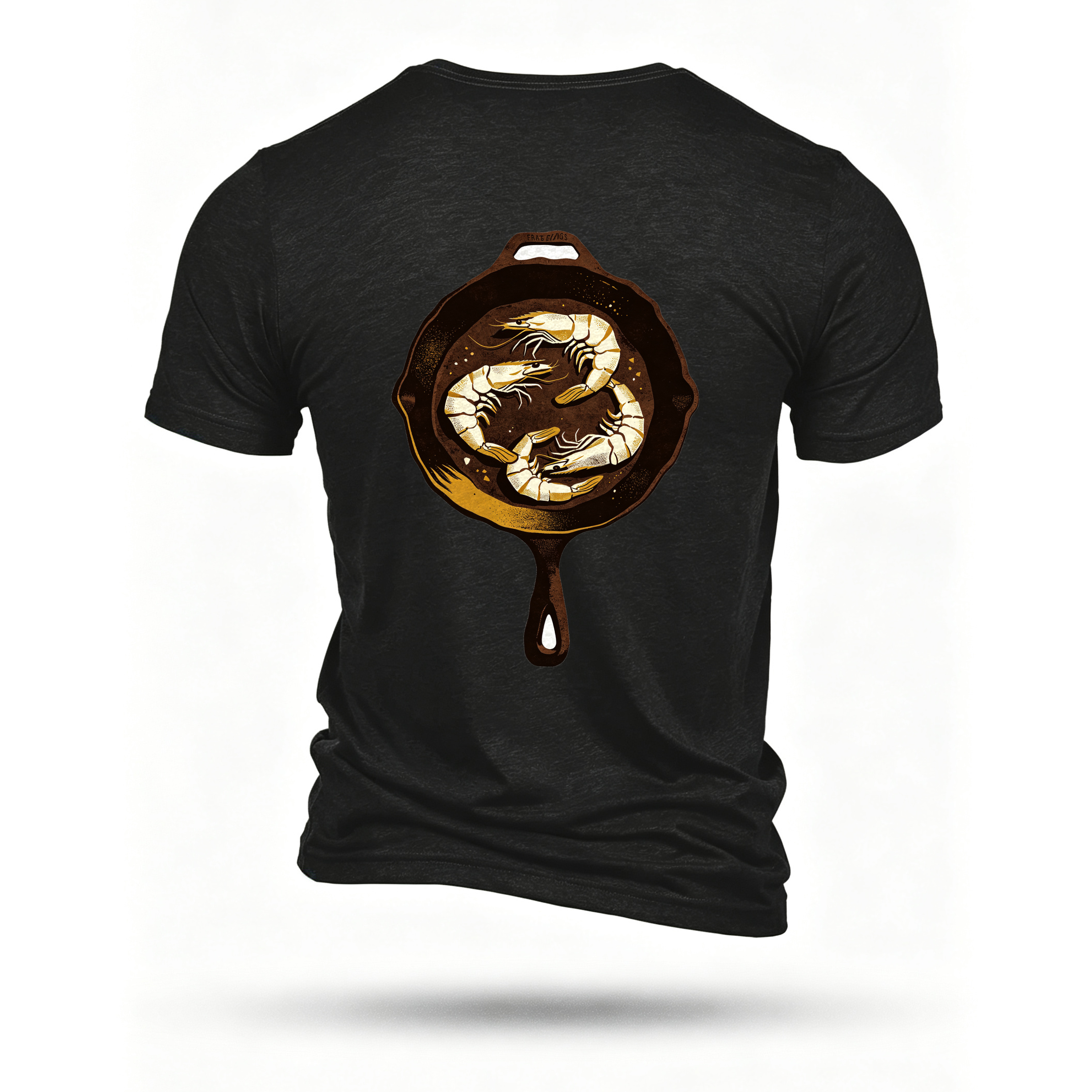 Black T-shirt, back print