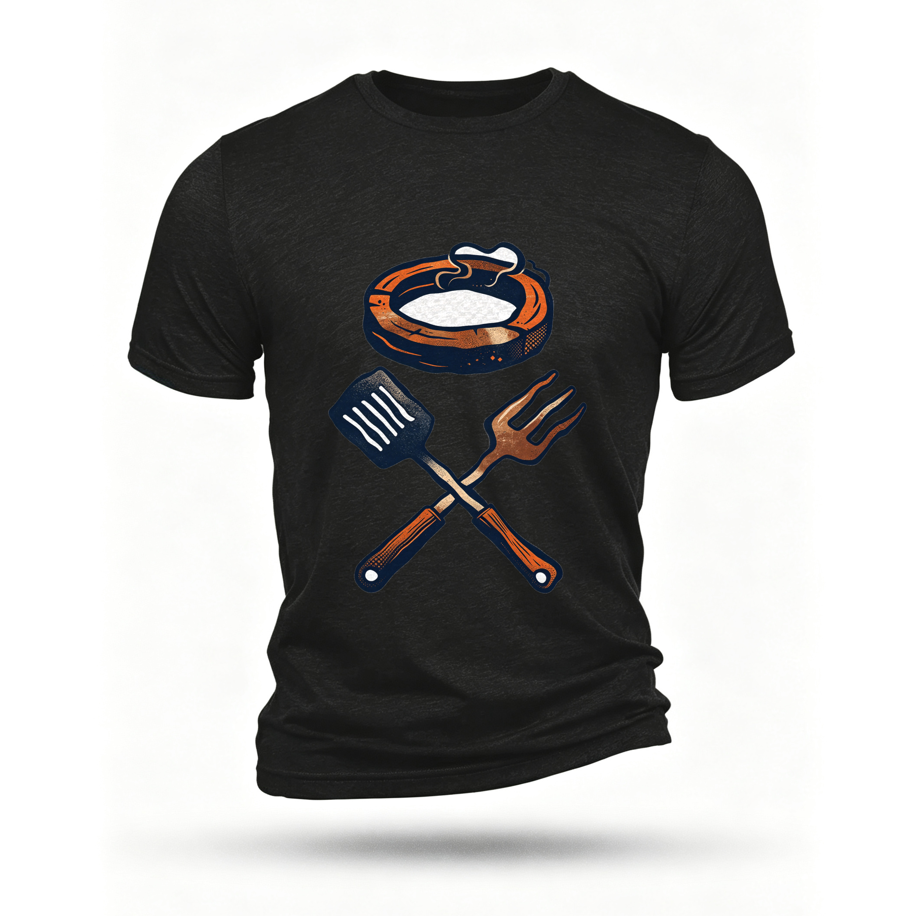 Black T-shirt, front print