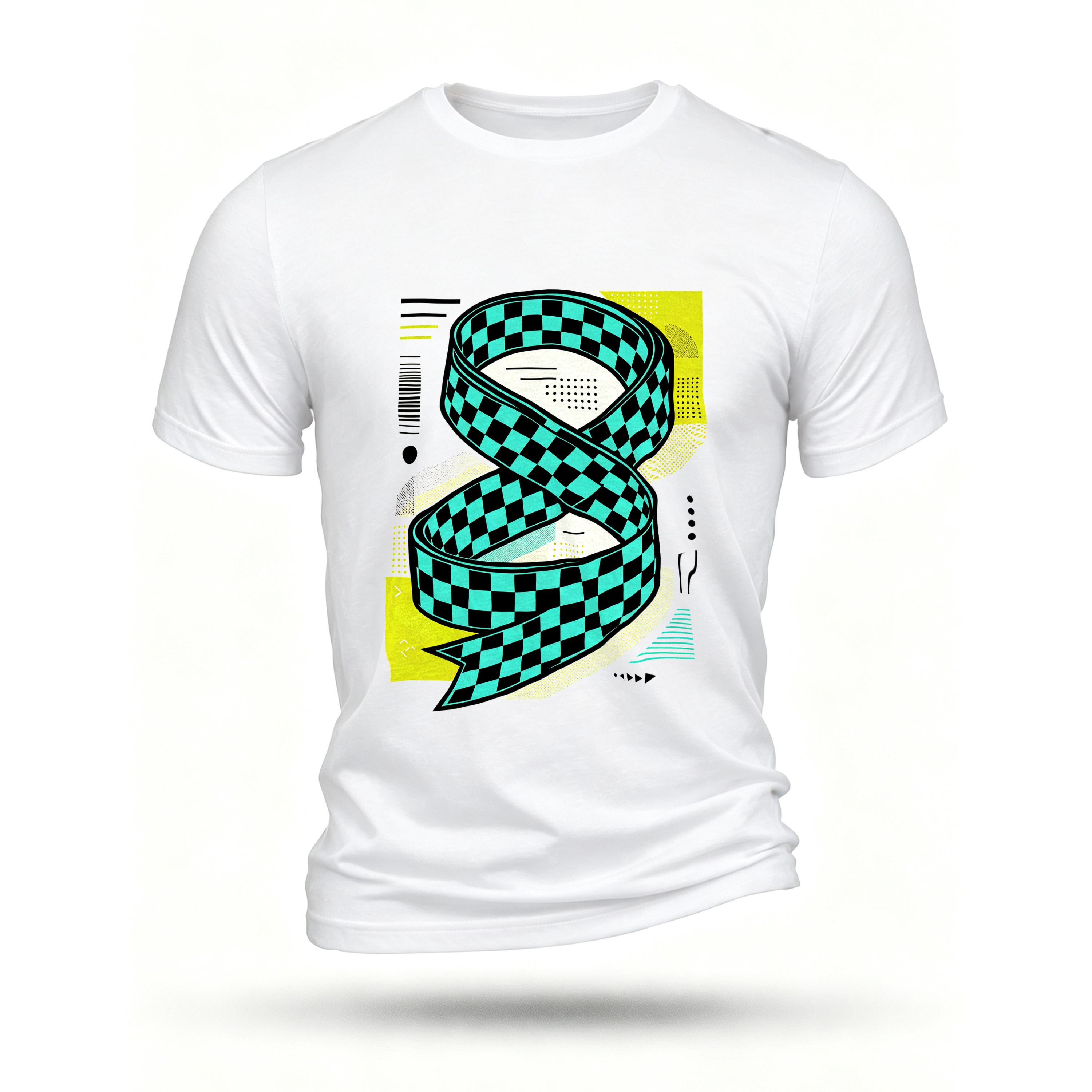 White T-shirt, front print