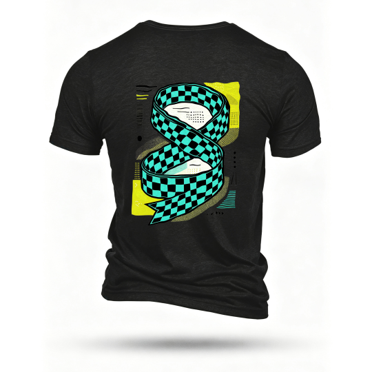 Black T-shirt, back print