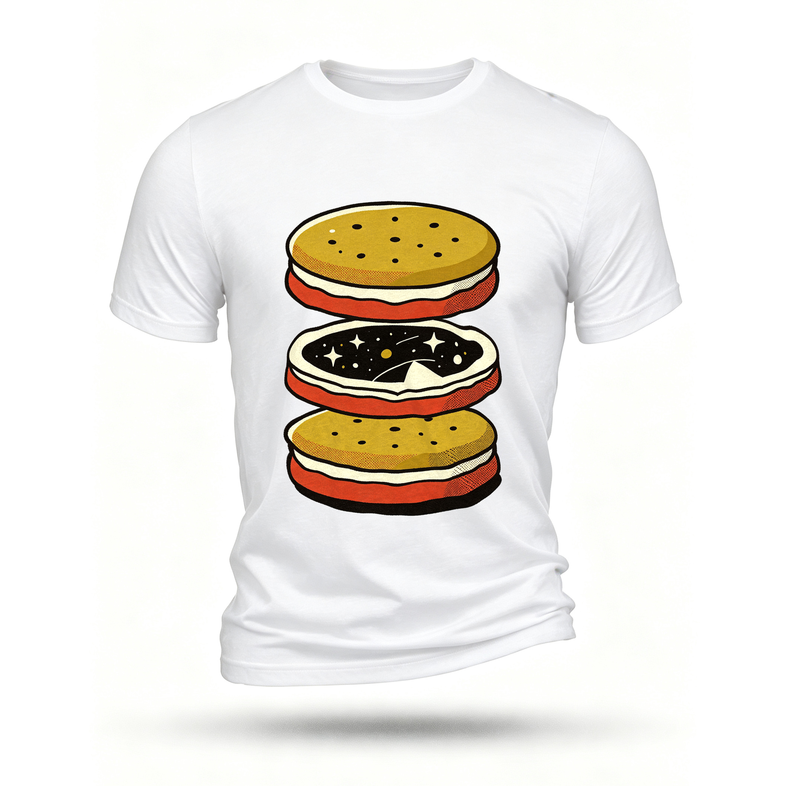 White T-shirt, front print