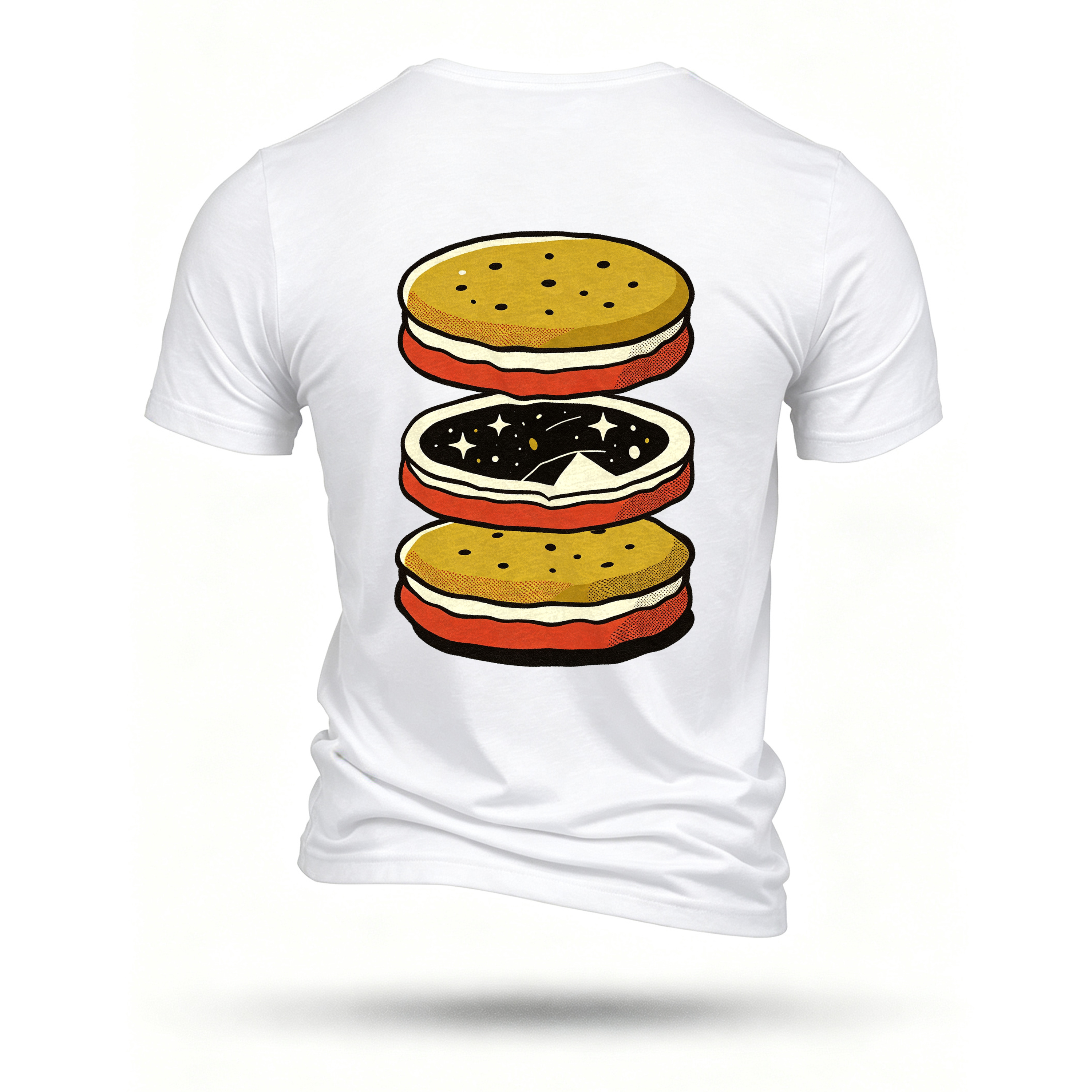 White T-shirt, back print