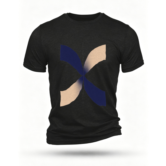Black T-shirt, front print