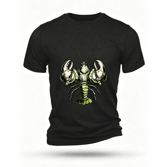 Black T-shirt, front print