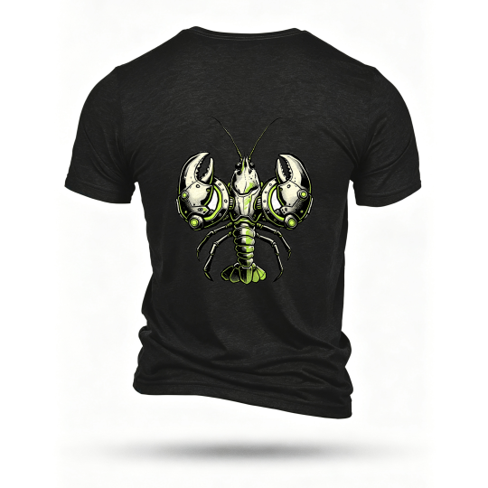 Black T-shirt, back print