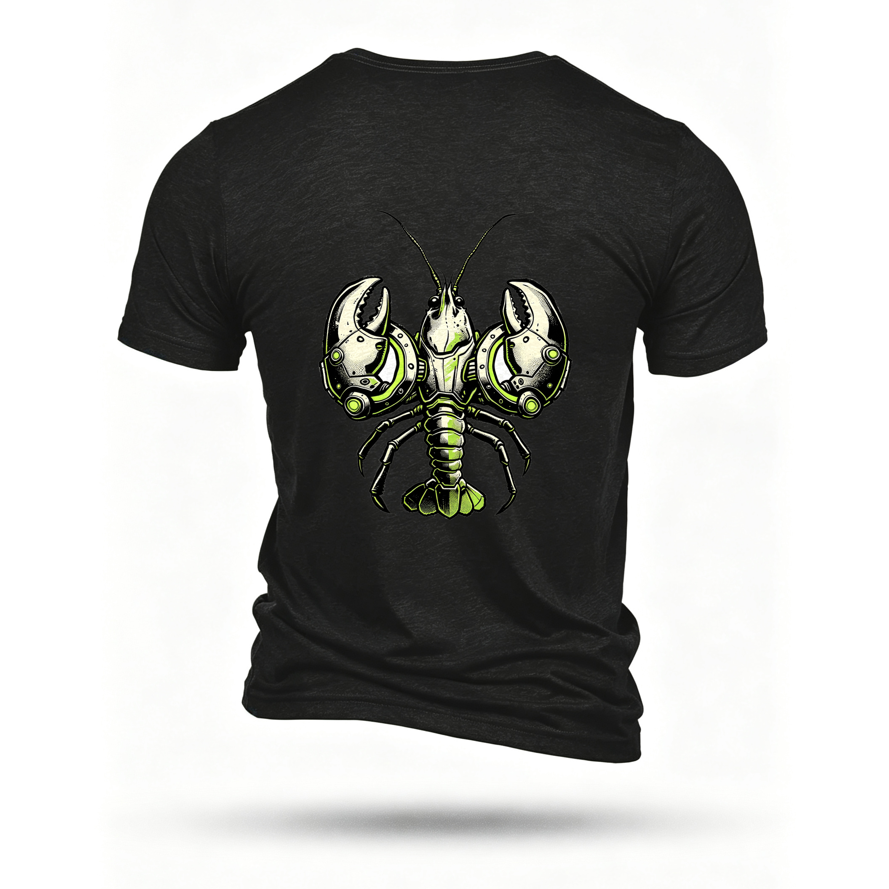 Black T-shirt, back print