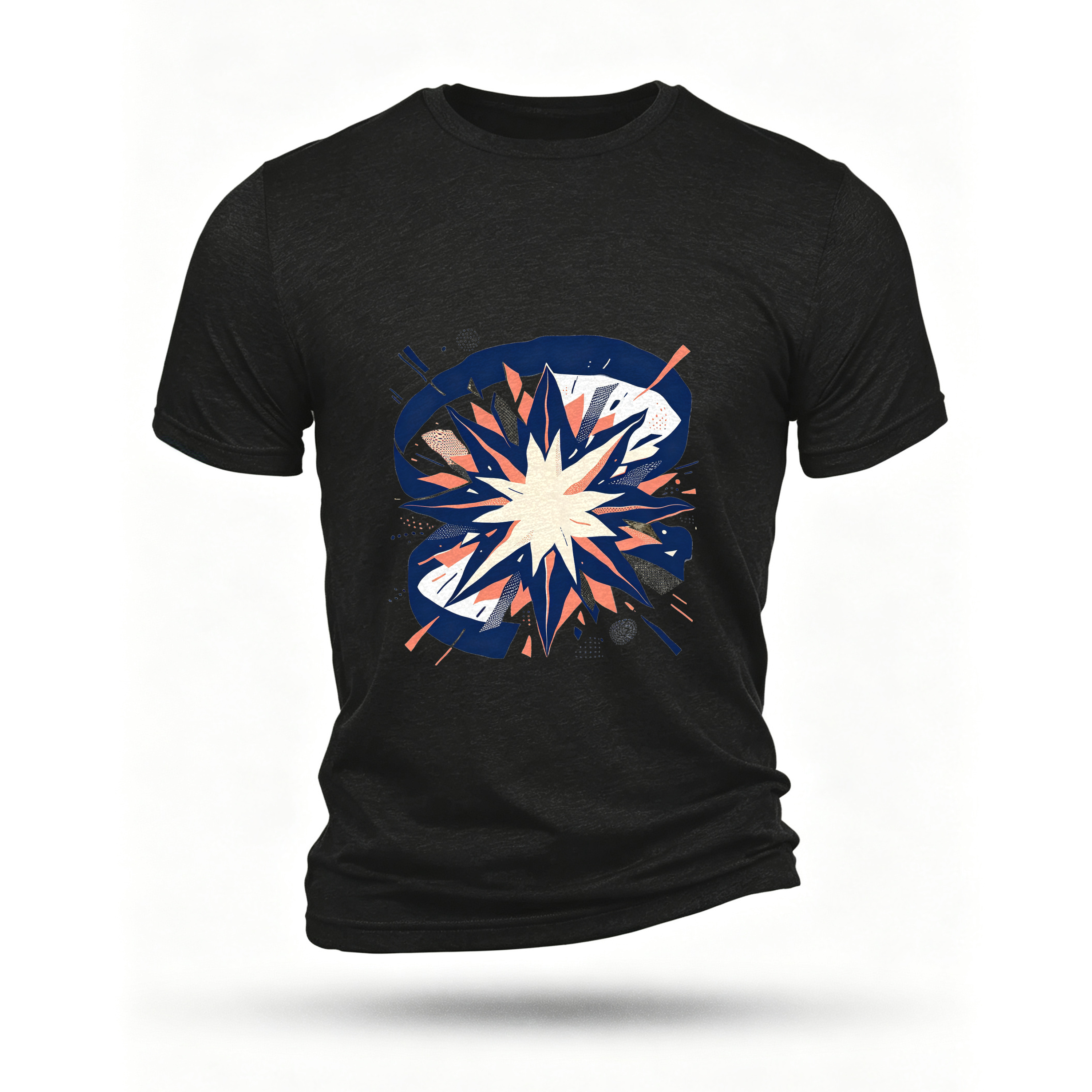 Black T-shirt, front print