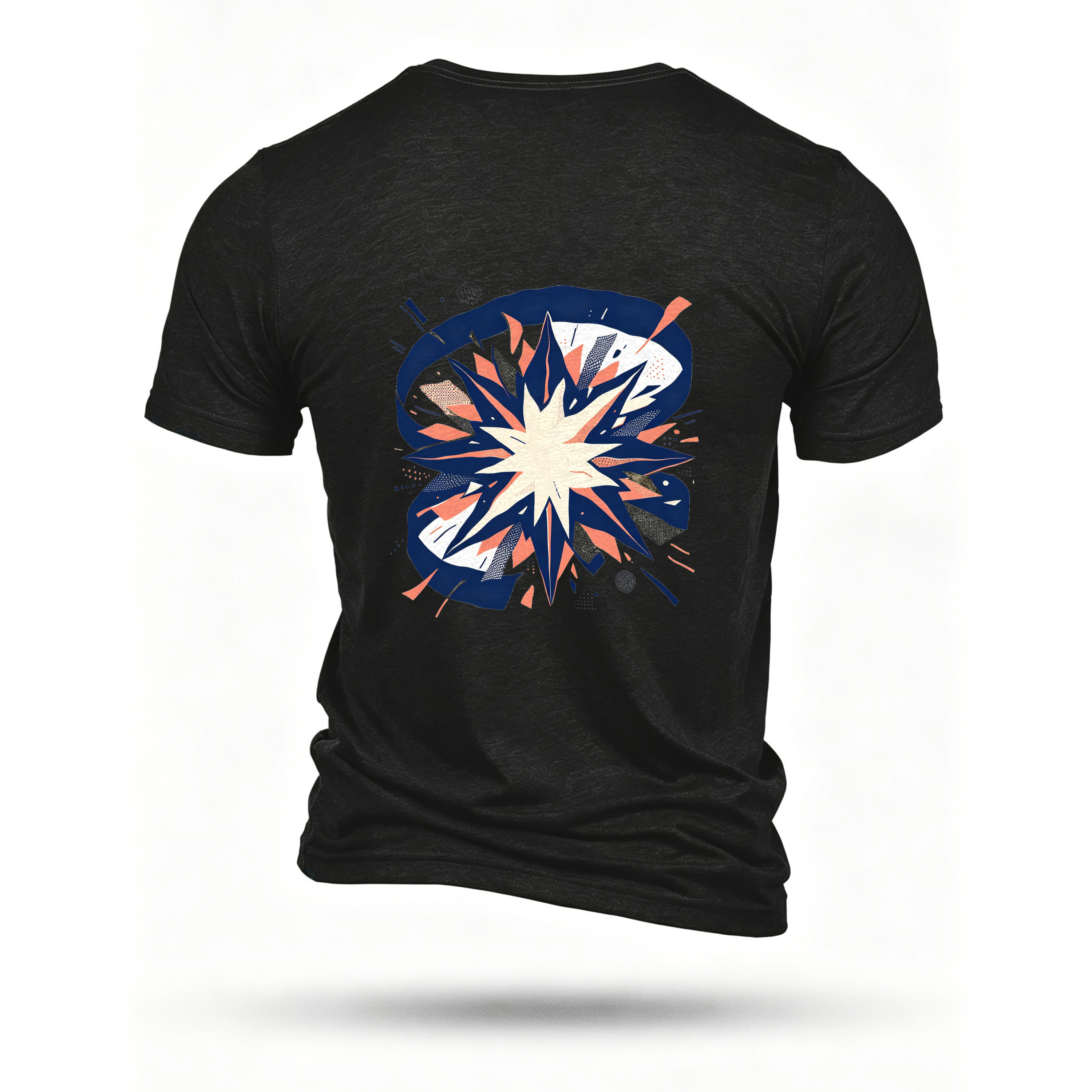 Black T-shirt, back print