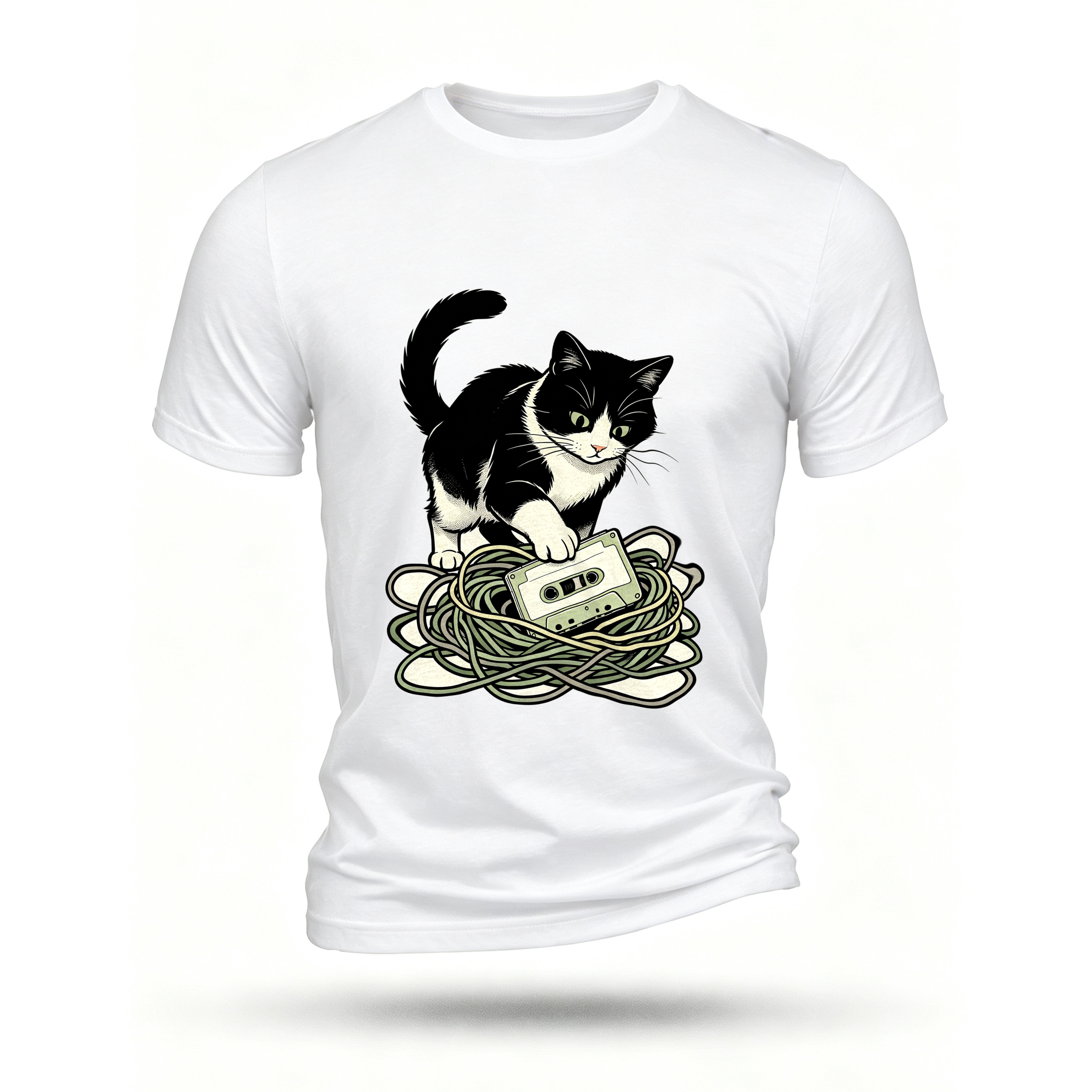 White T-shirt, front print