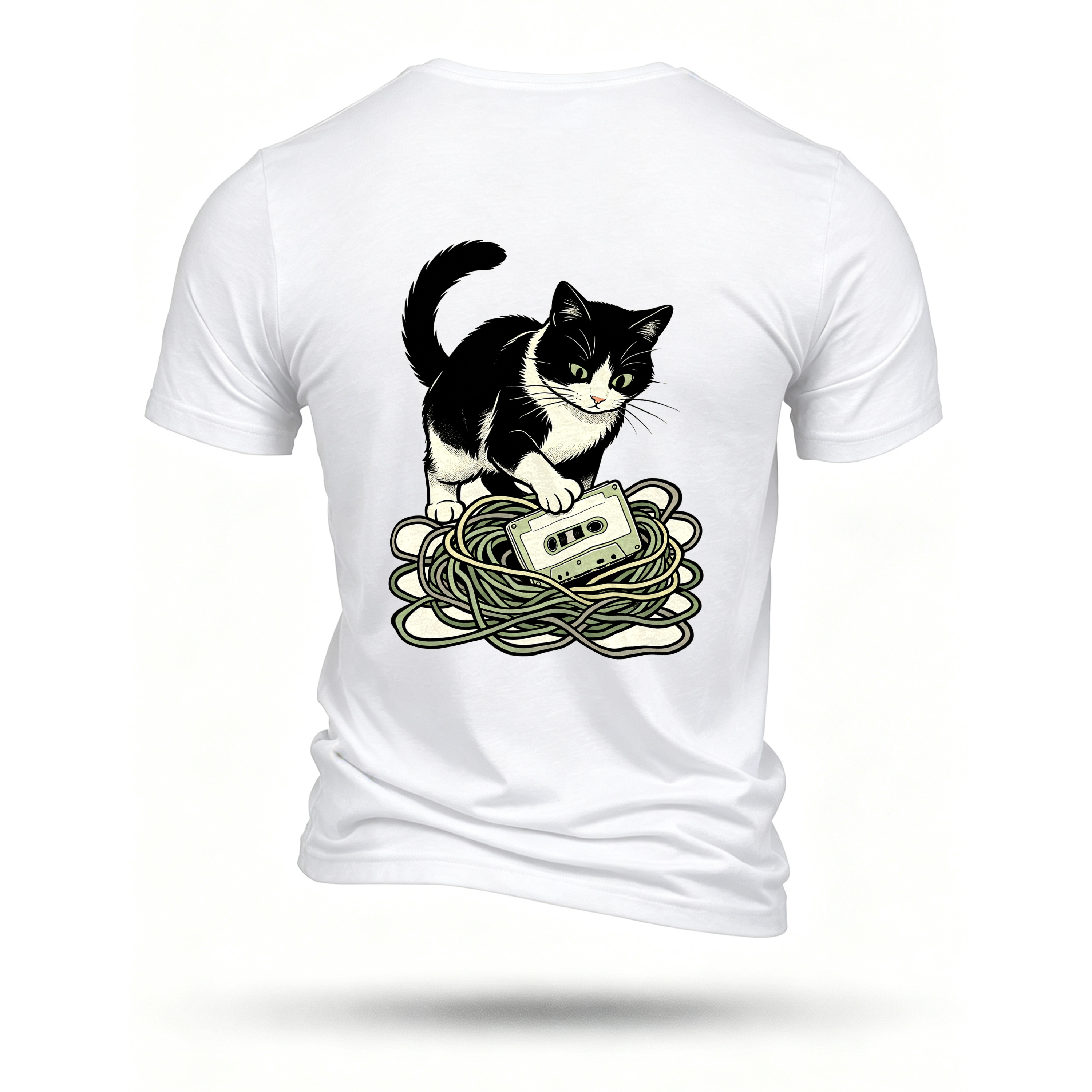 White T-shirt, back print