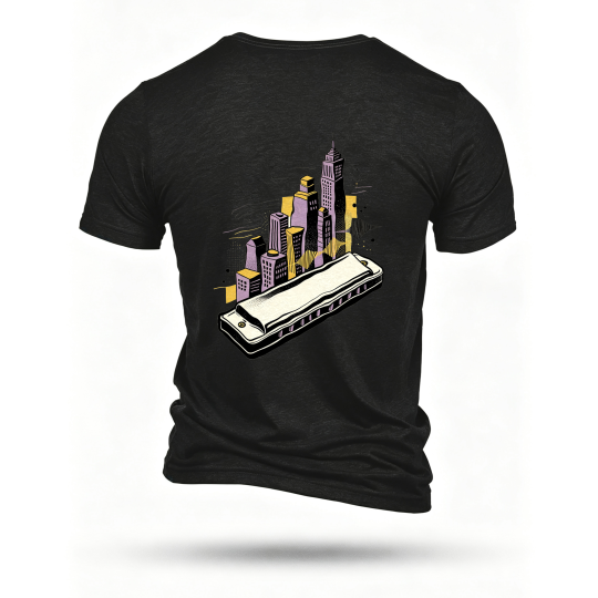 Black T-shirt, back print