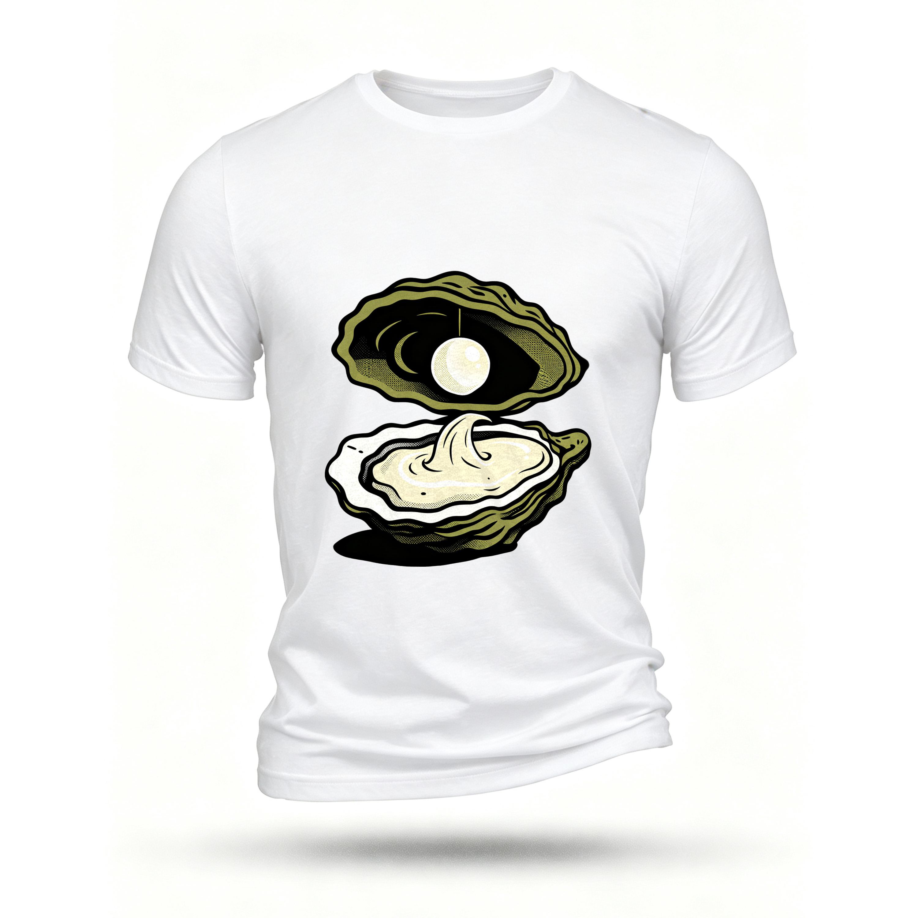 White T-shirt, front print
