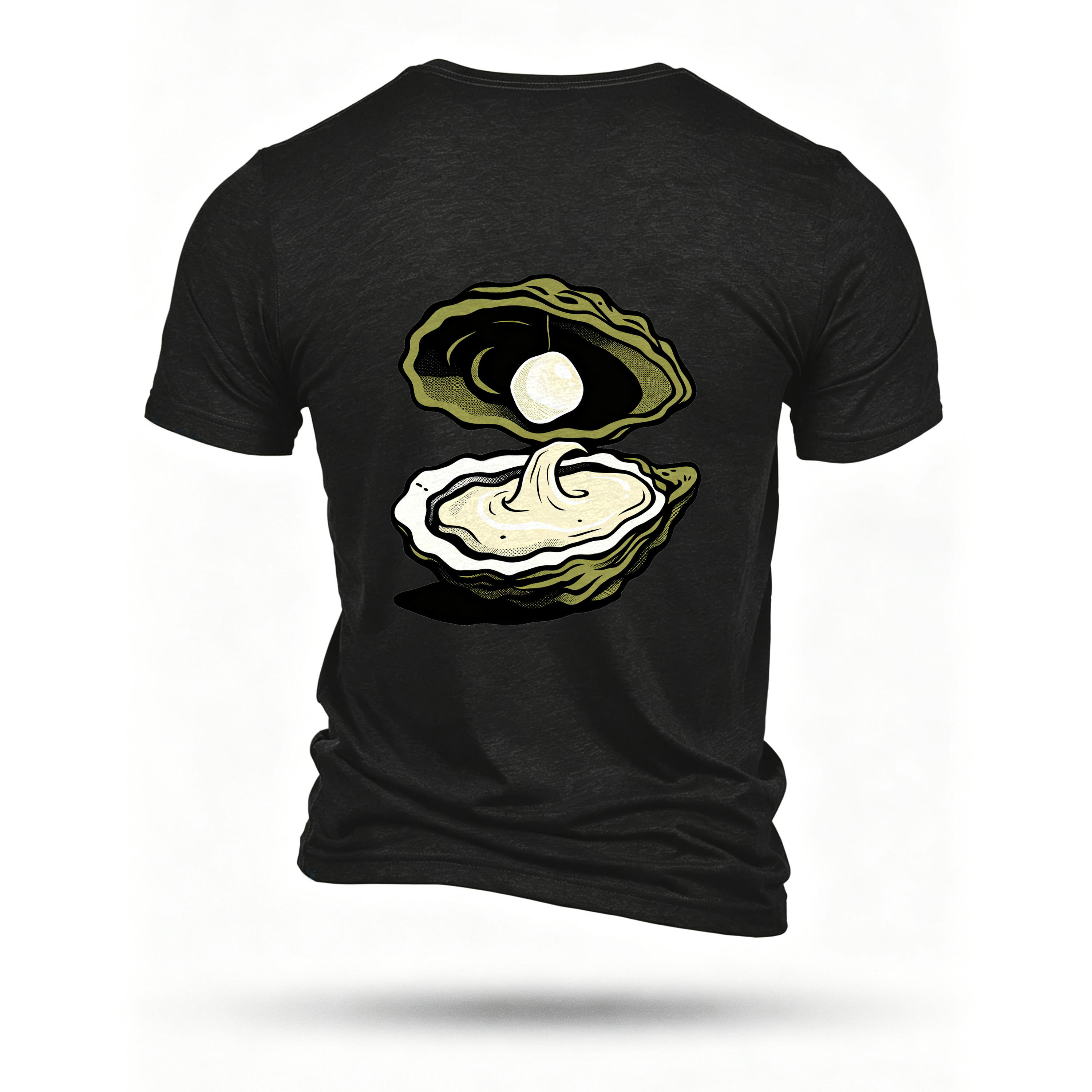 Black T-shirt, back print