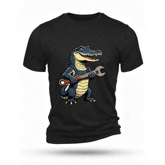 Black T-shirt, front print