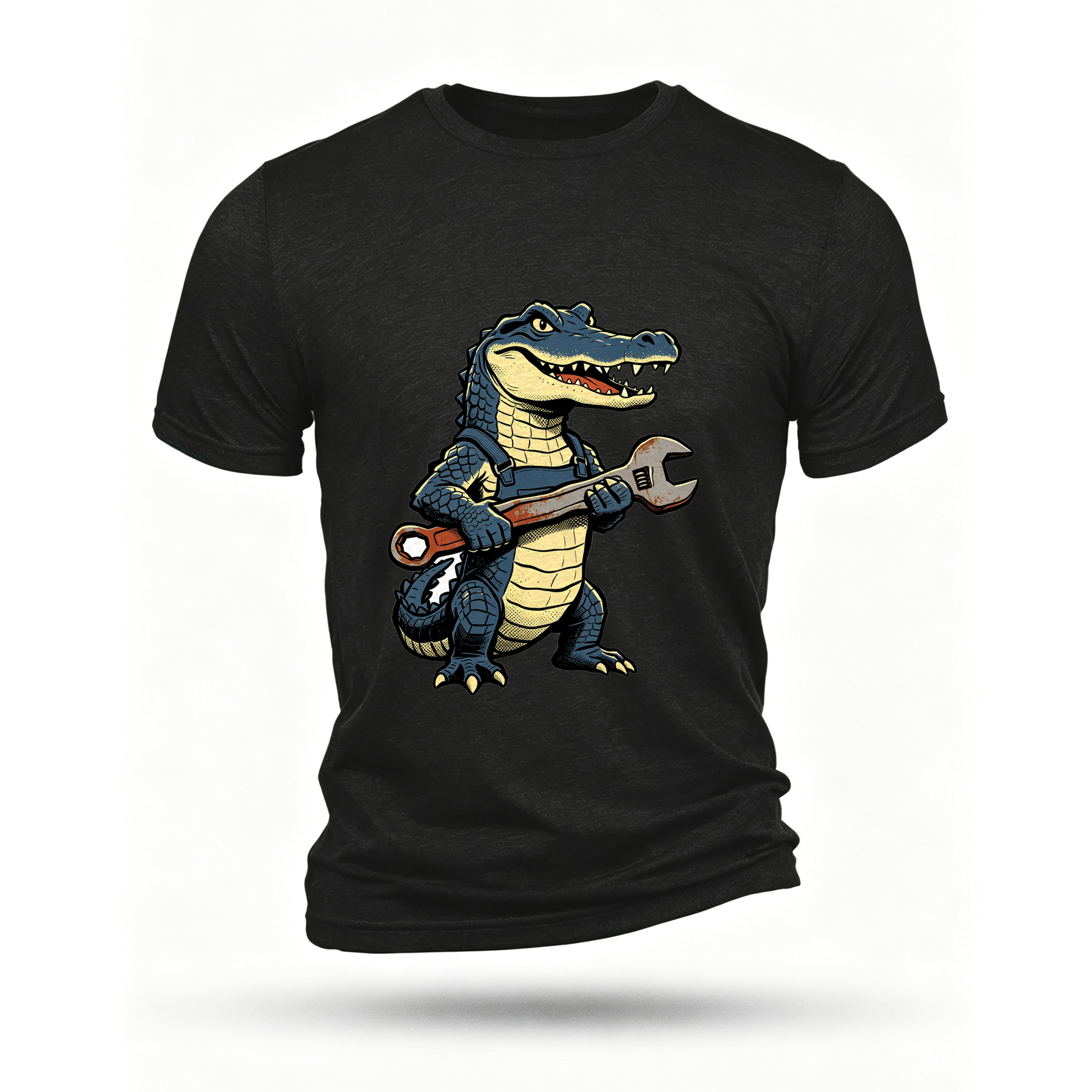 Black T-shirt, front print