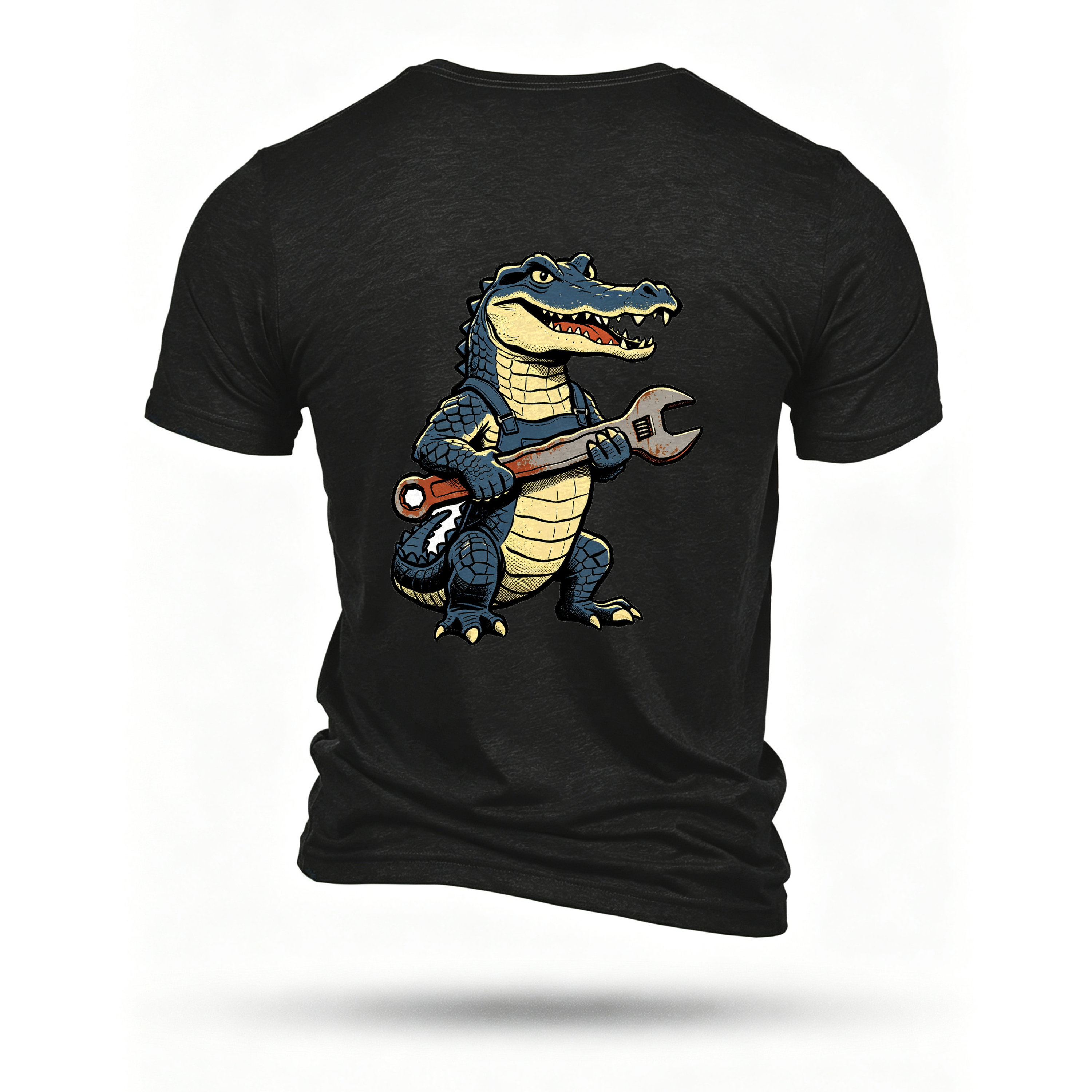 Black T-shirt, back print