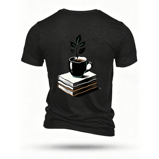 Black T-shirt, back print