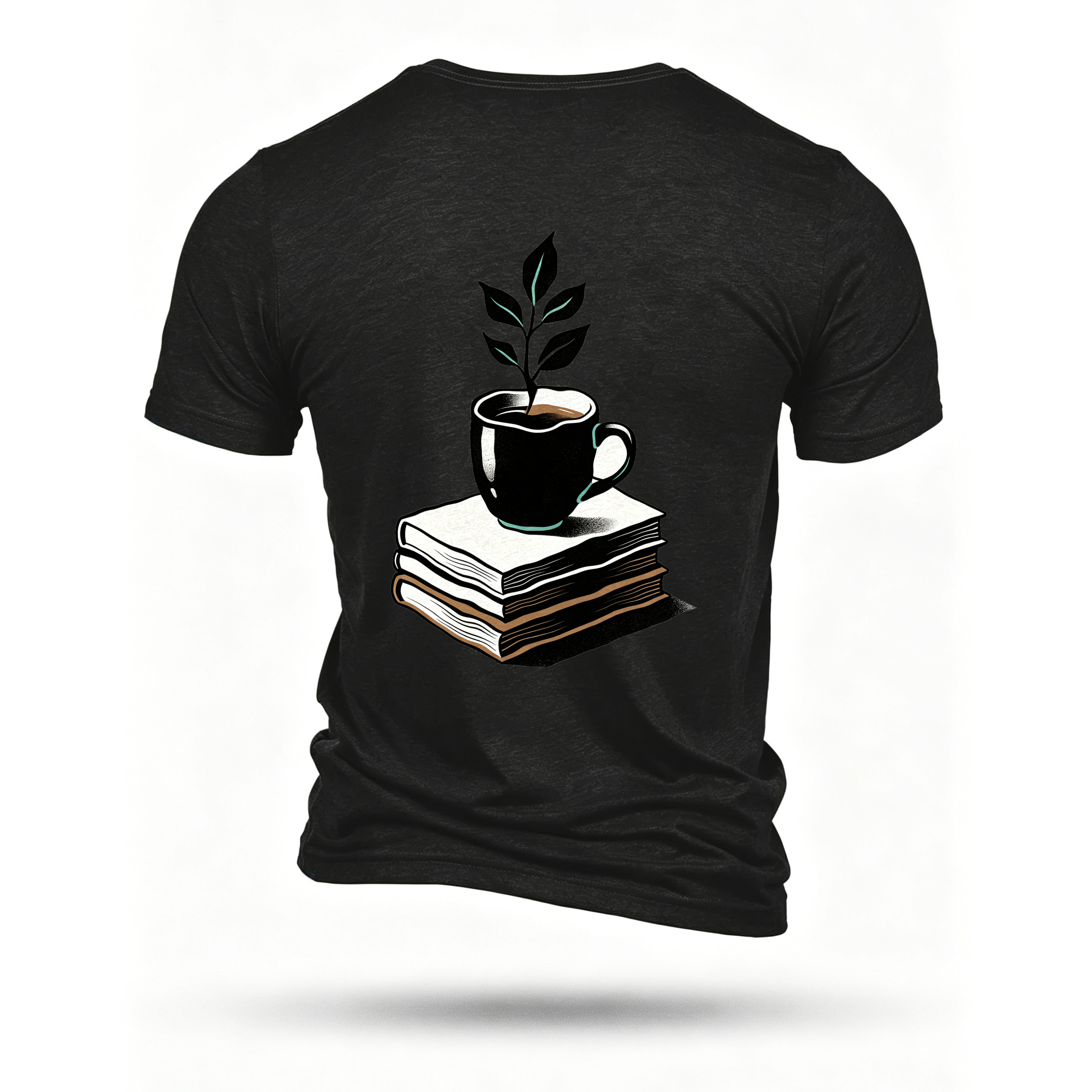 Black T-shirt, back print