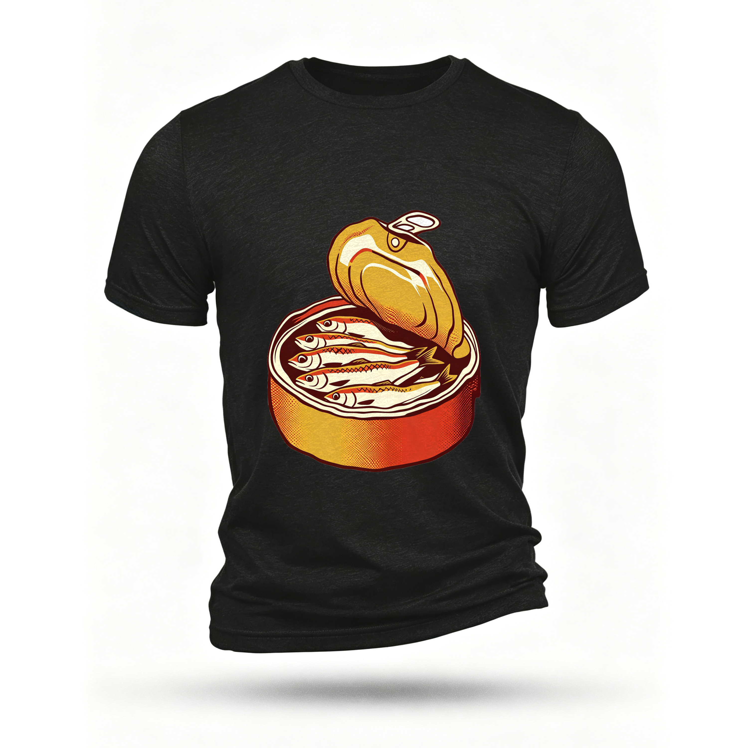 Black T-shirt, front print