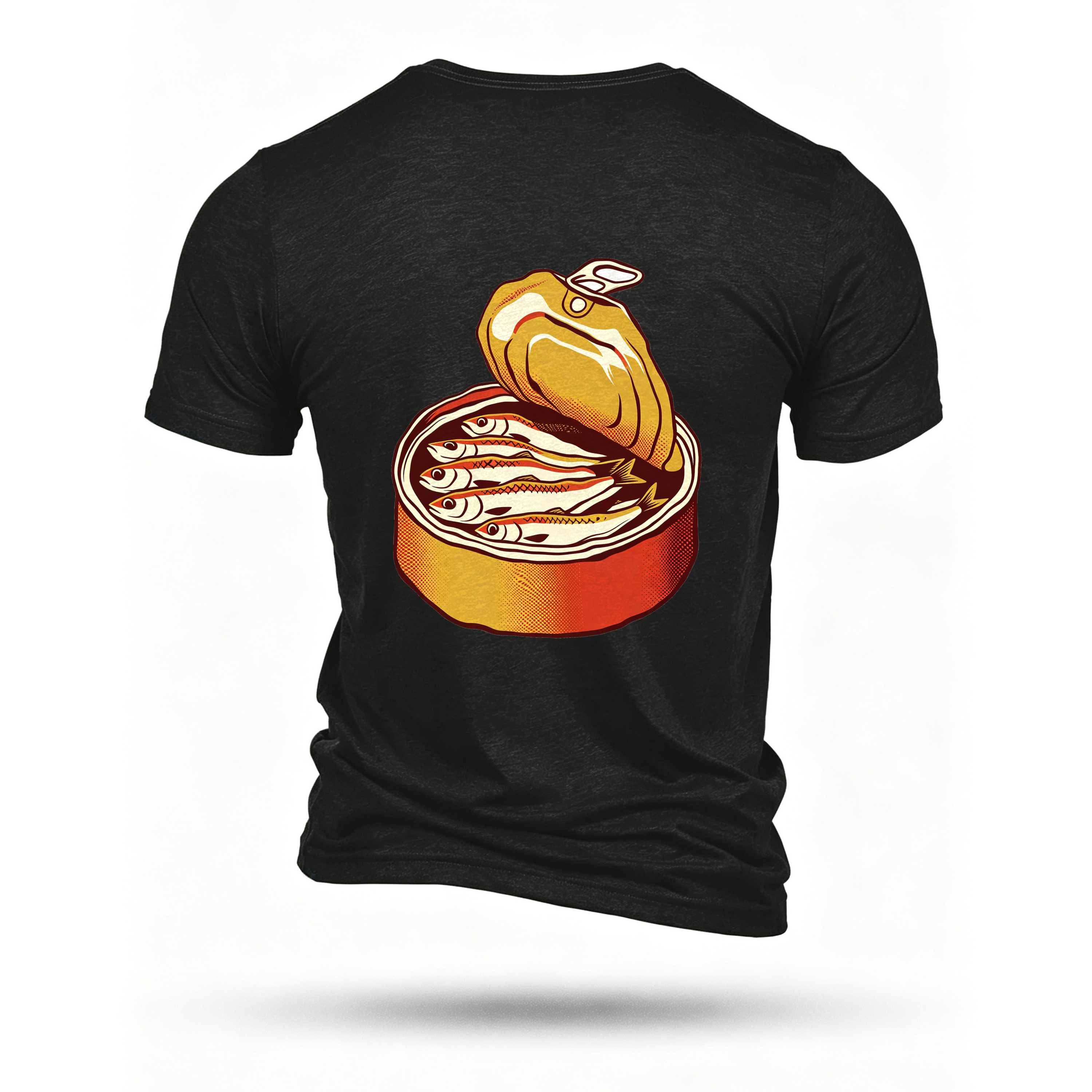 Black T-shirt, back print