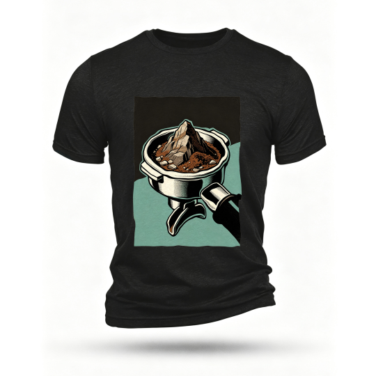 Black T-shirt, front print