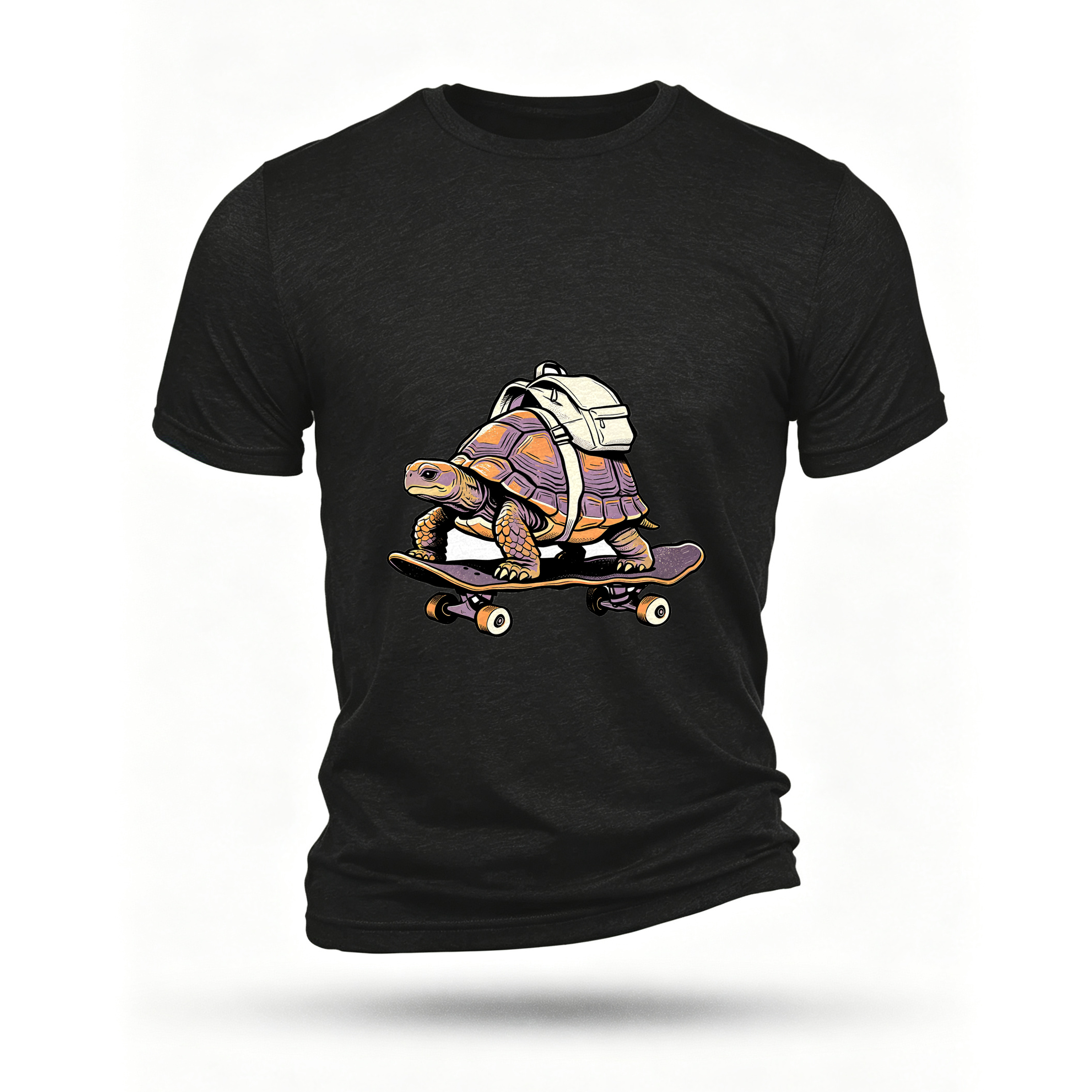 Black T-shirt, front print