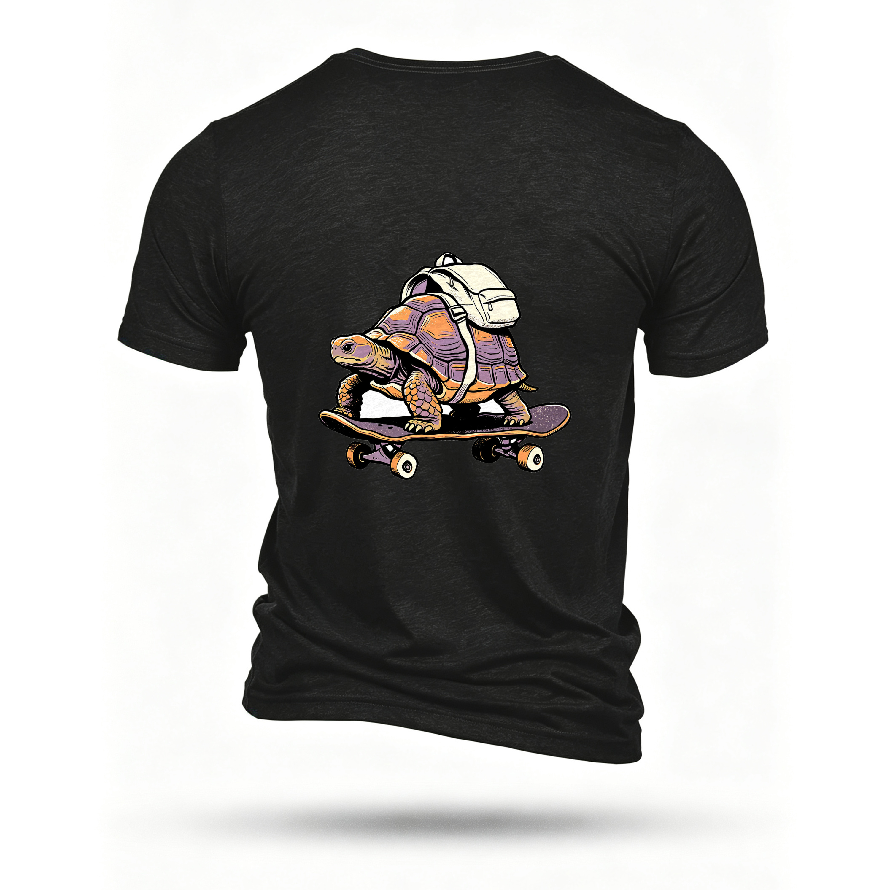 Black T-shirt, back print