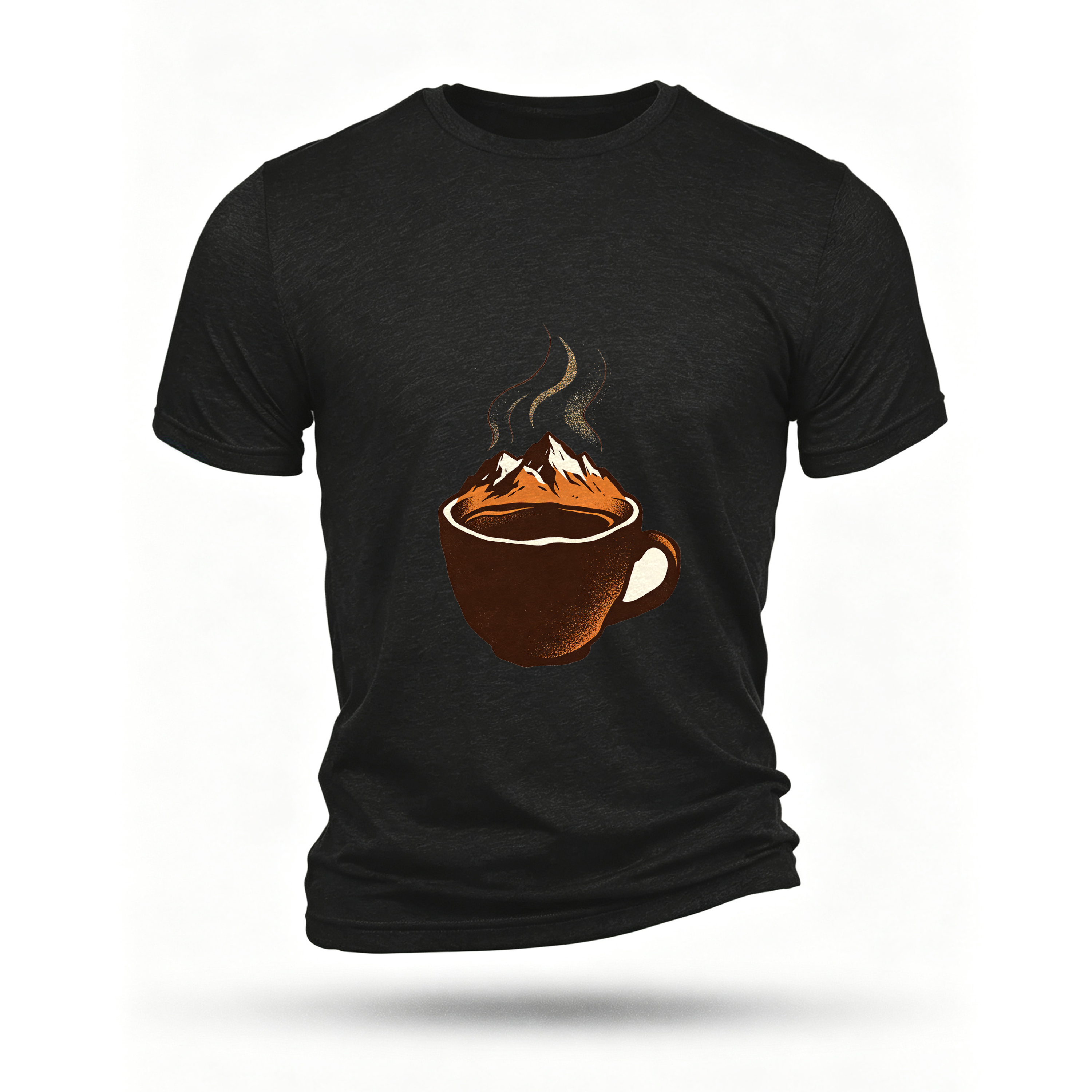 Black T-shirt, front print