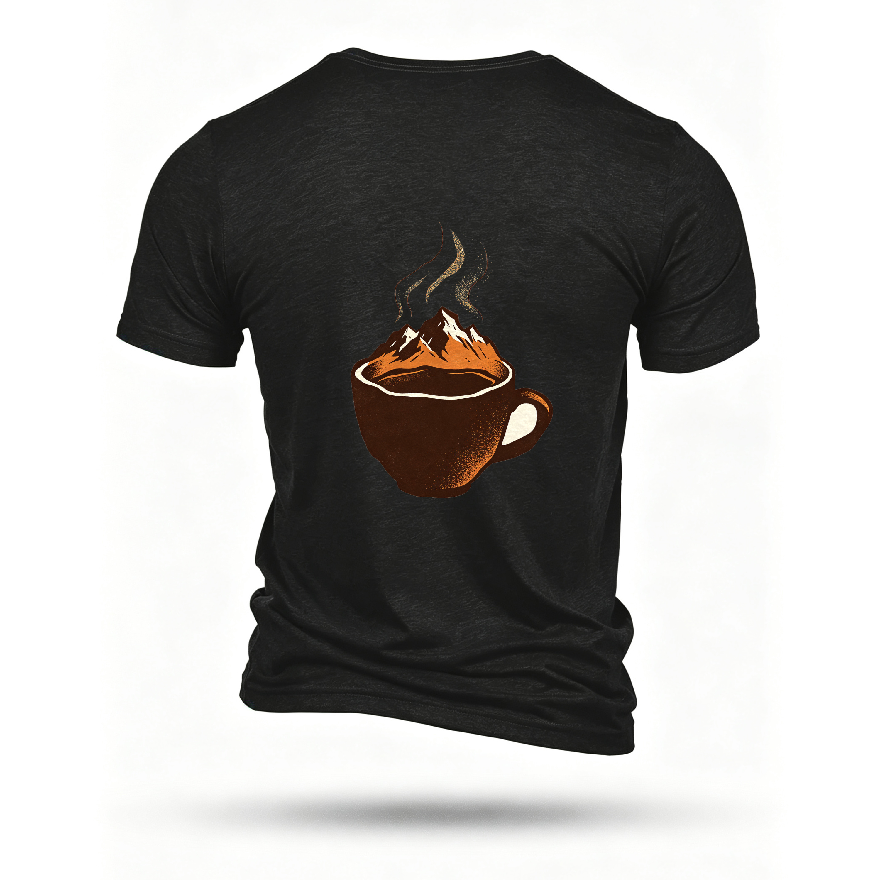 Black T-shirt, back print