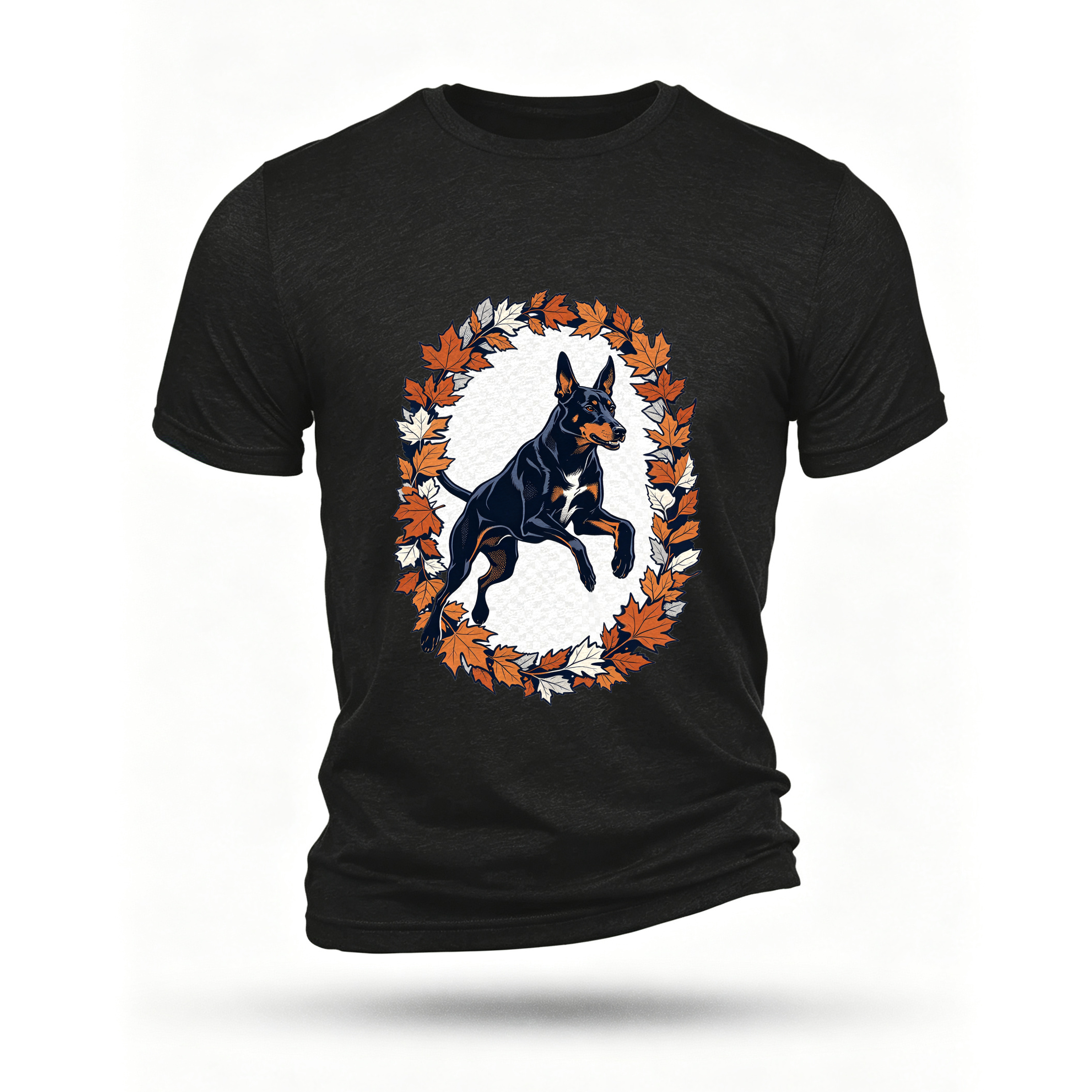 Black T-shirt, front print
