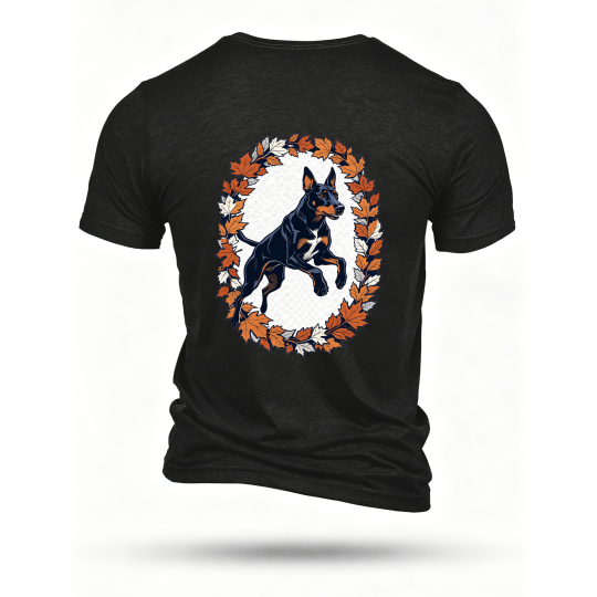 Black T-shirt, back print