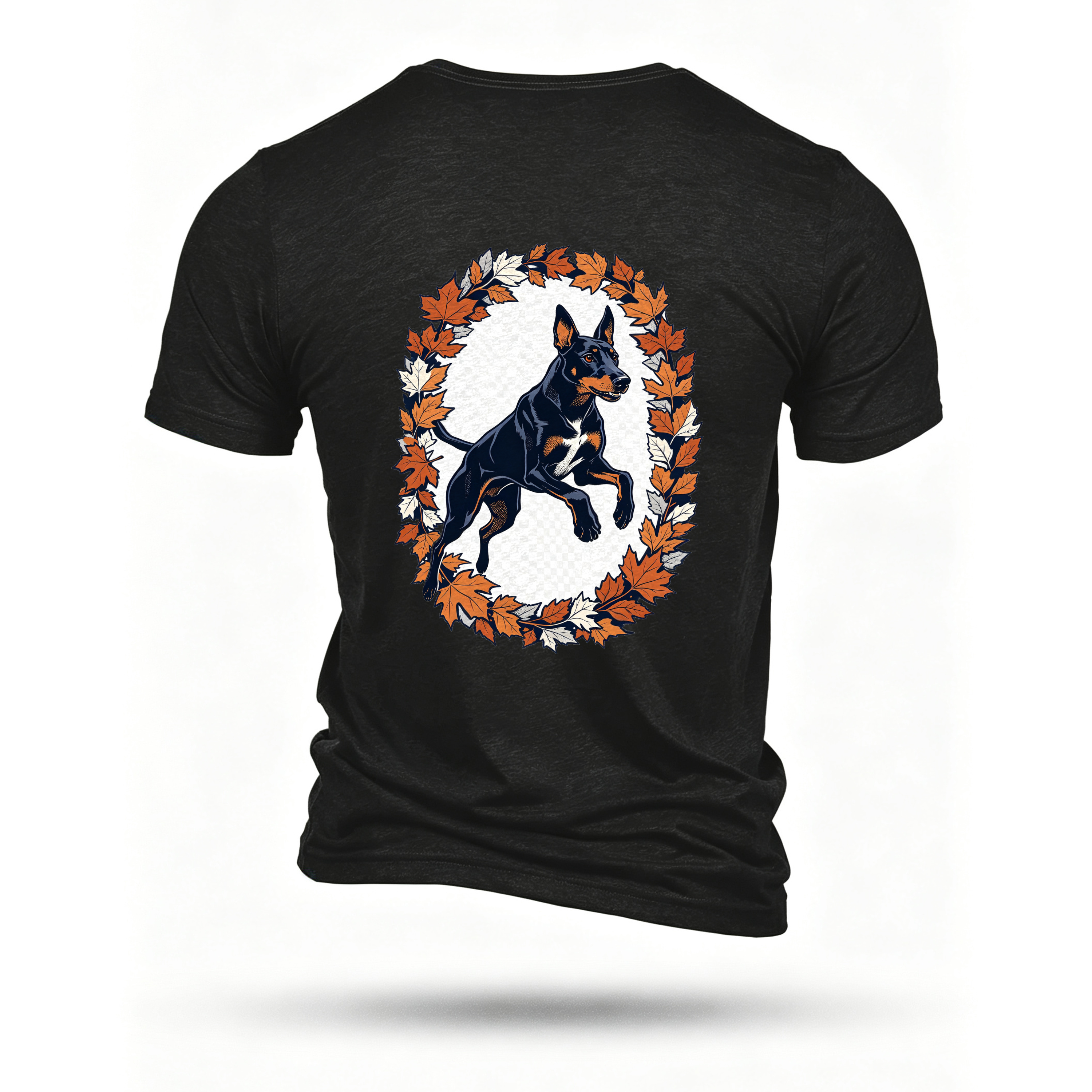 Black T-shirt, back print