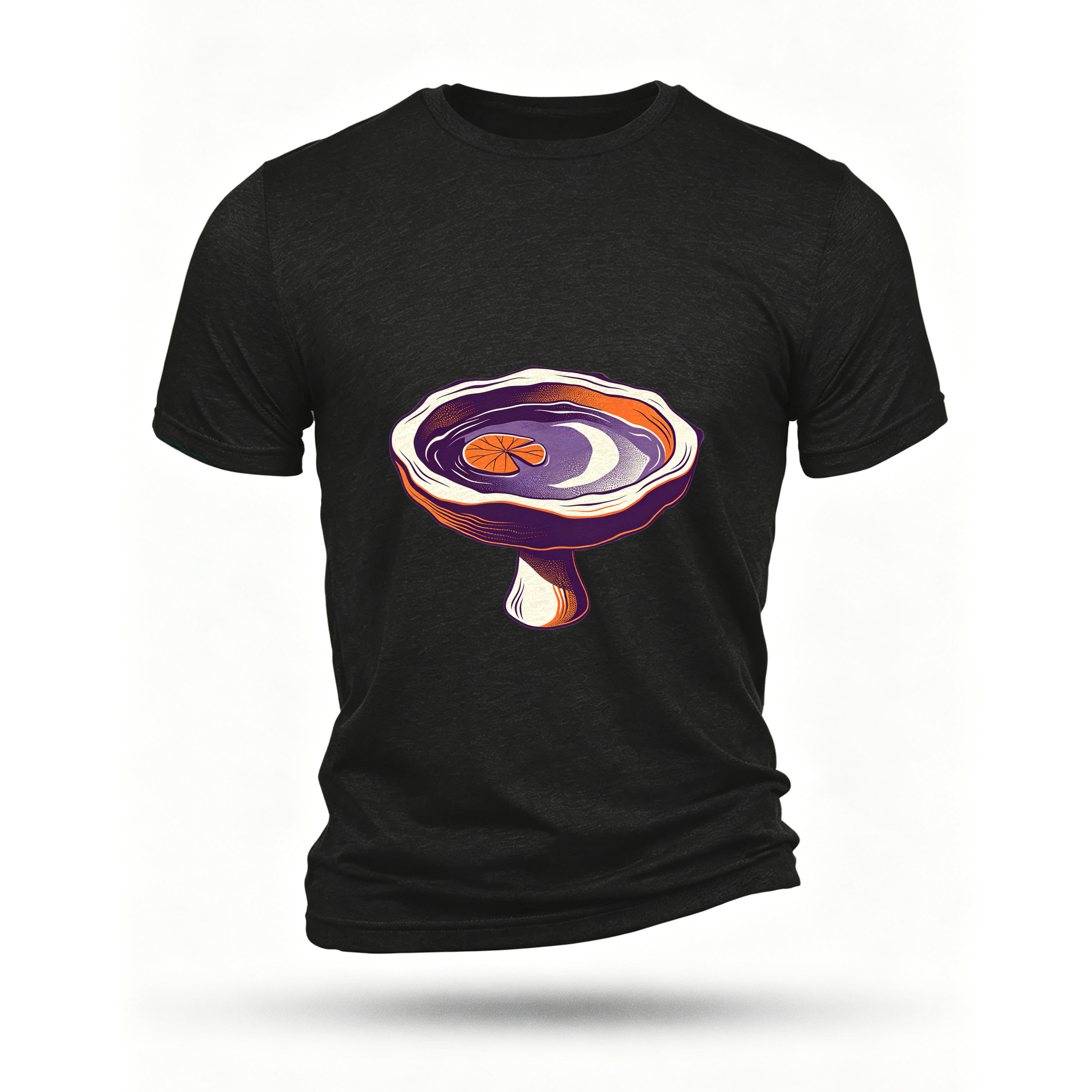 Black T-shirt, front print