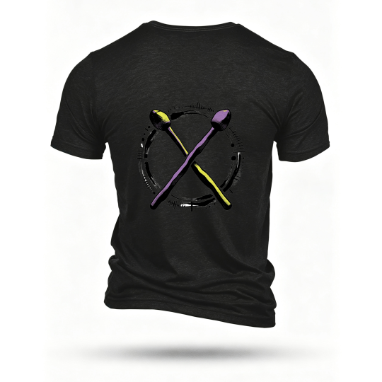 Black T-shirt, back print