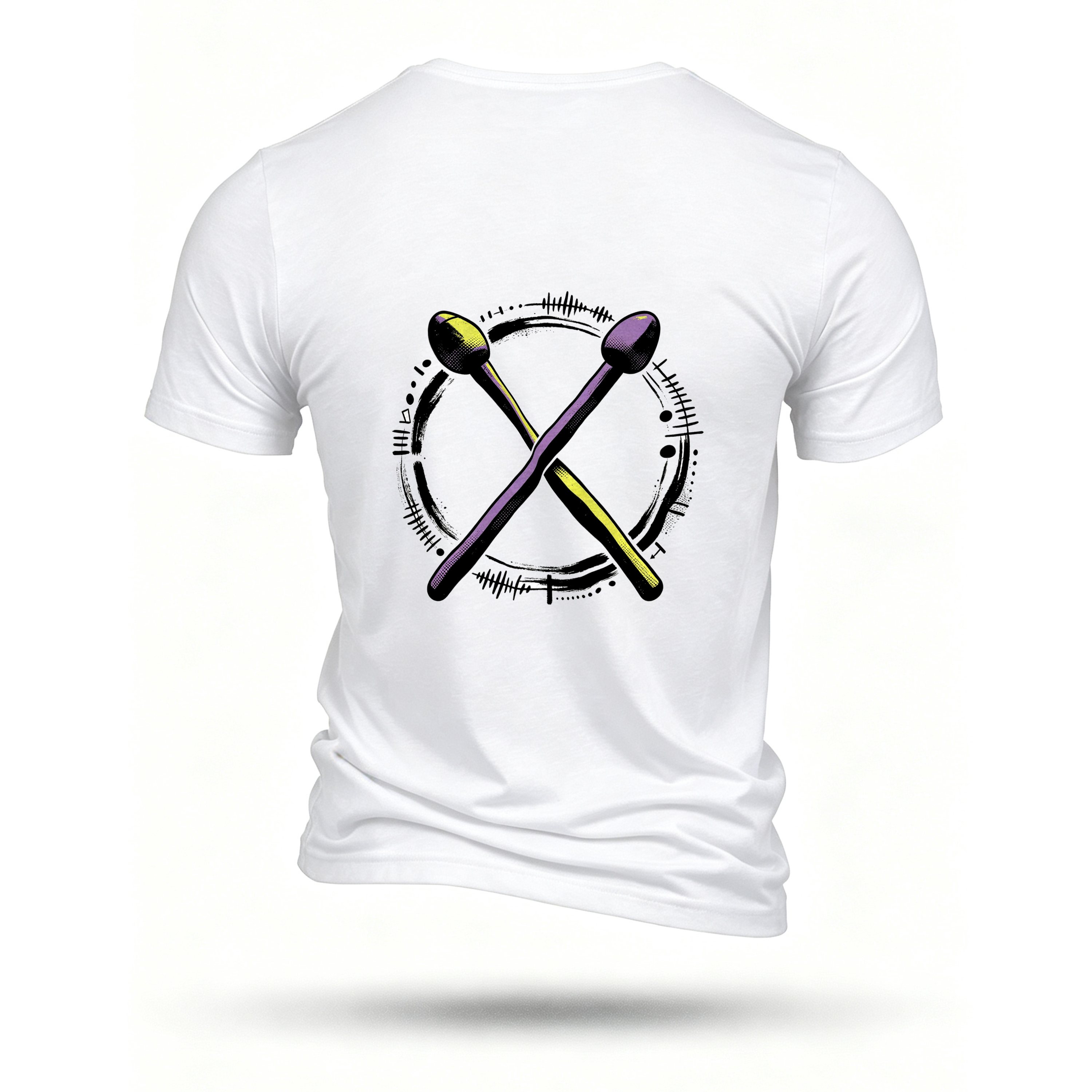 White T-shirt, back print