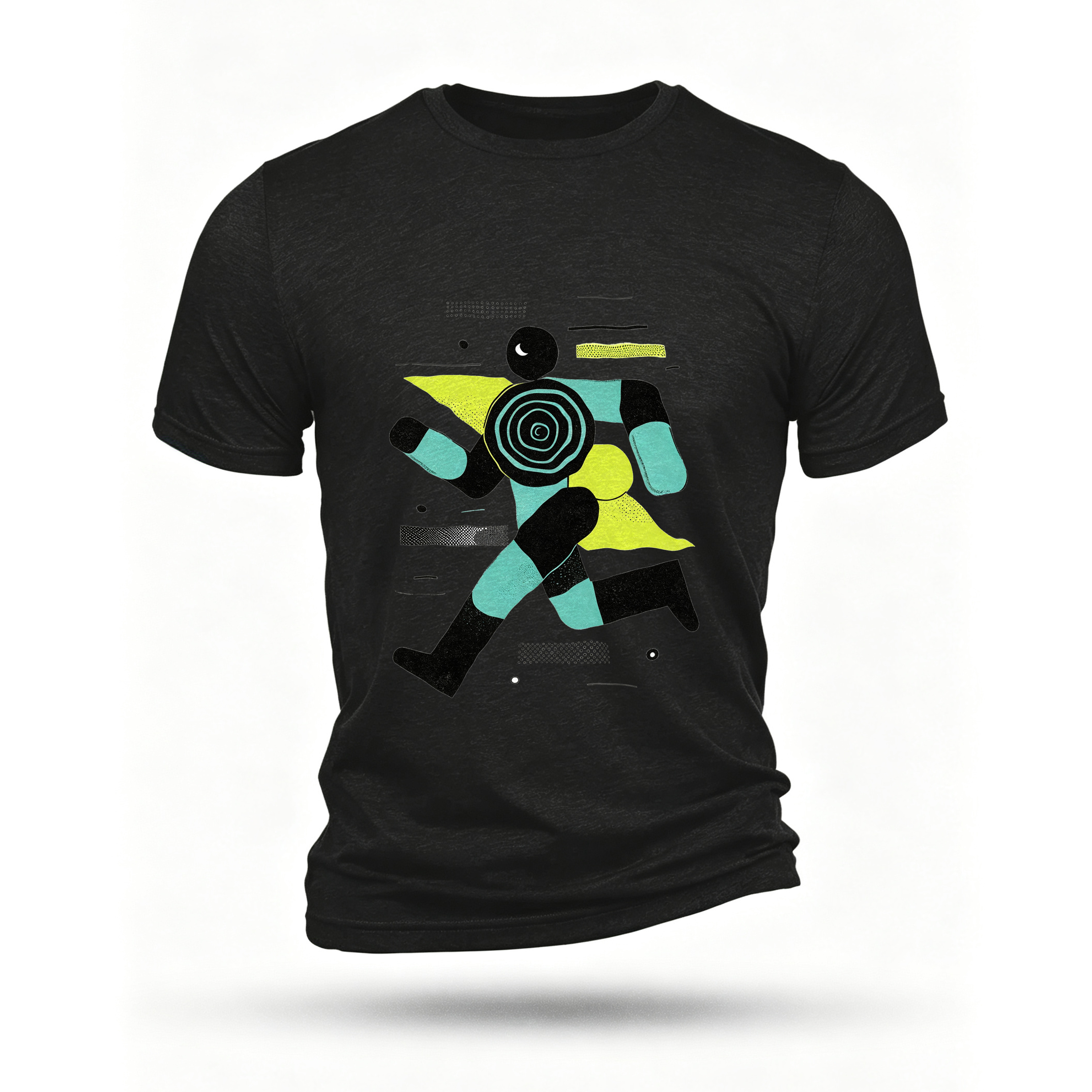 Black T-shirt, front print