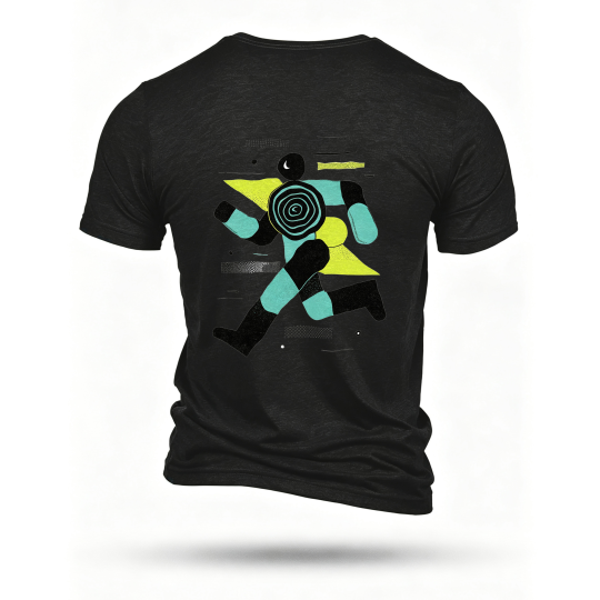 Black T-shirt, back print