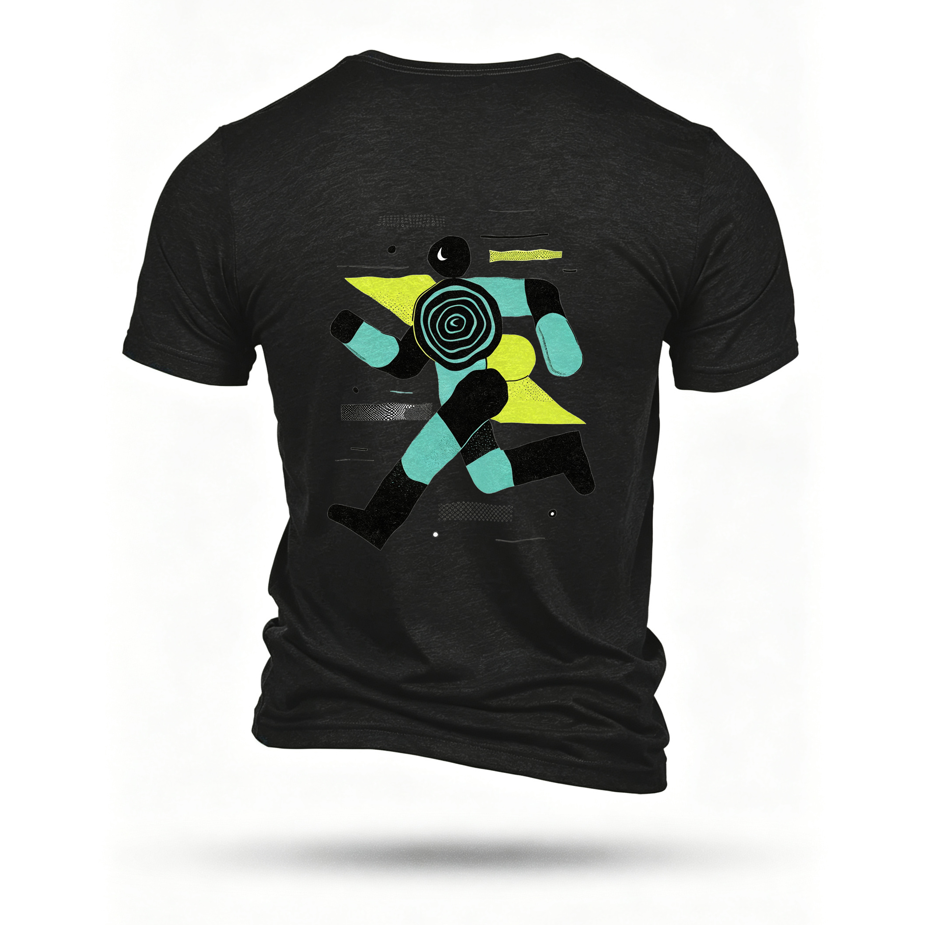 Black T-shirt, back print