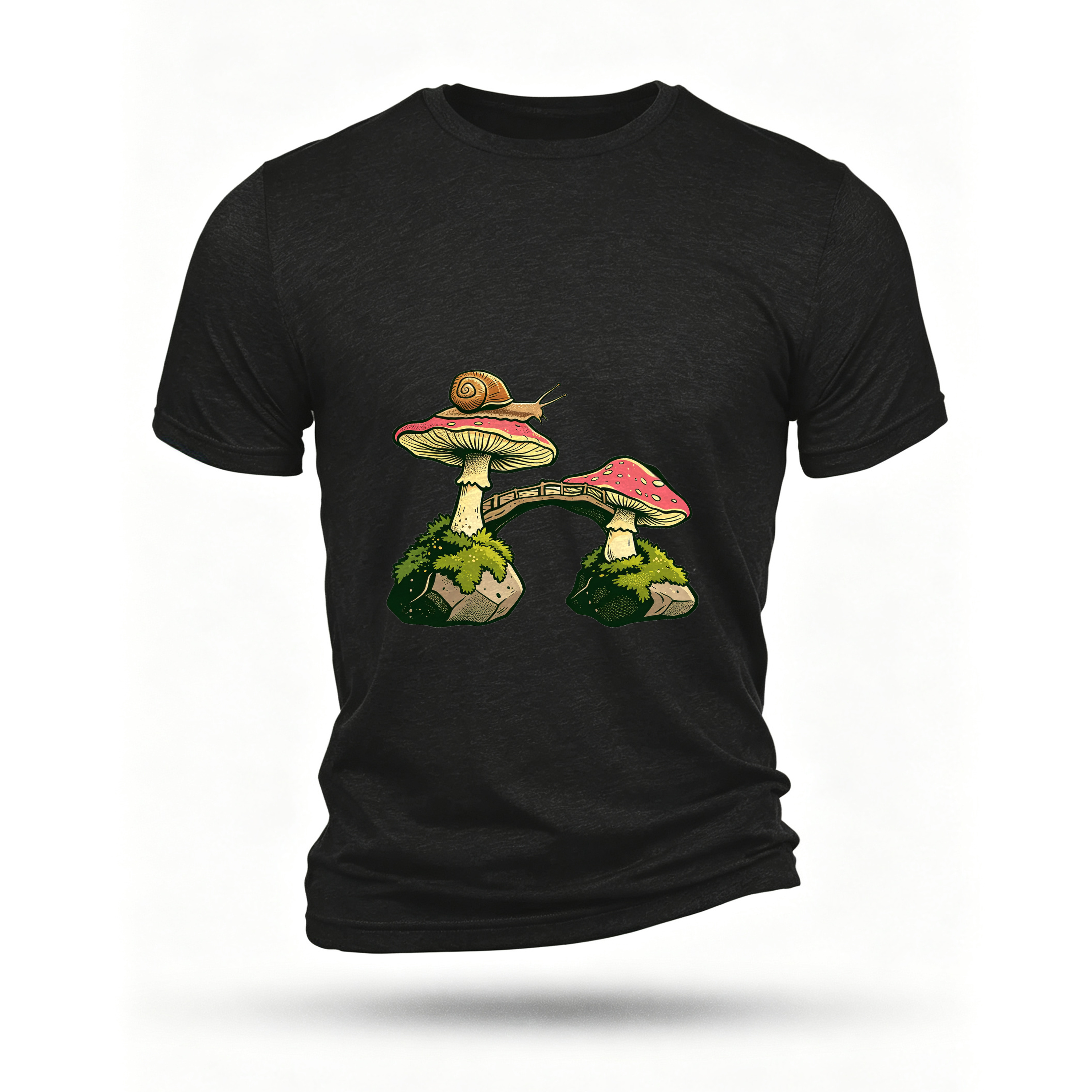 Black T-shirt, front print