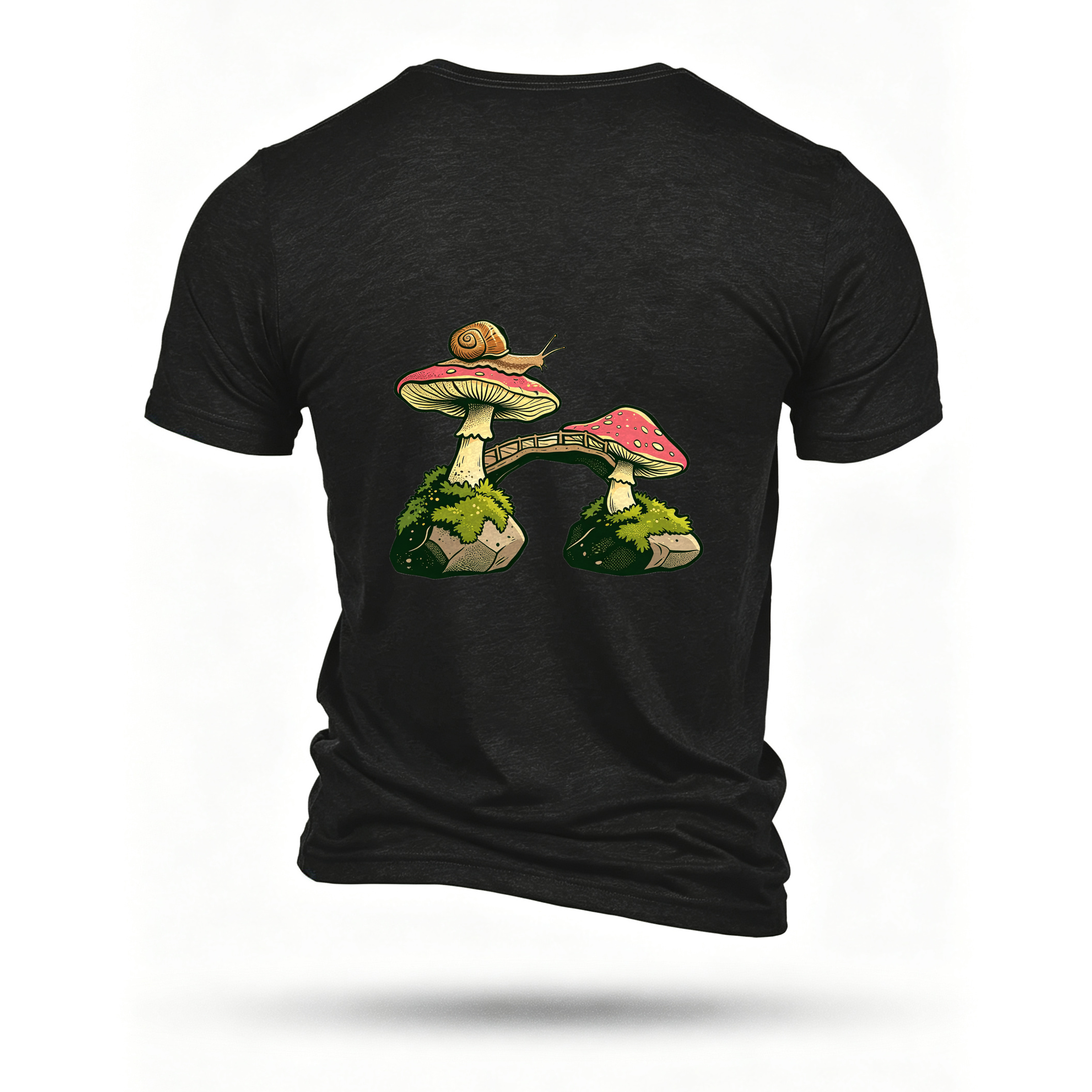 Black T-shirt, back print