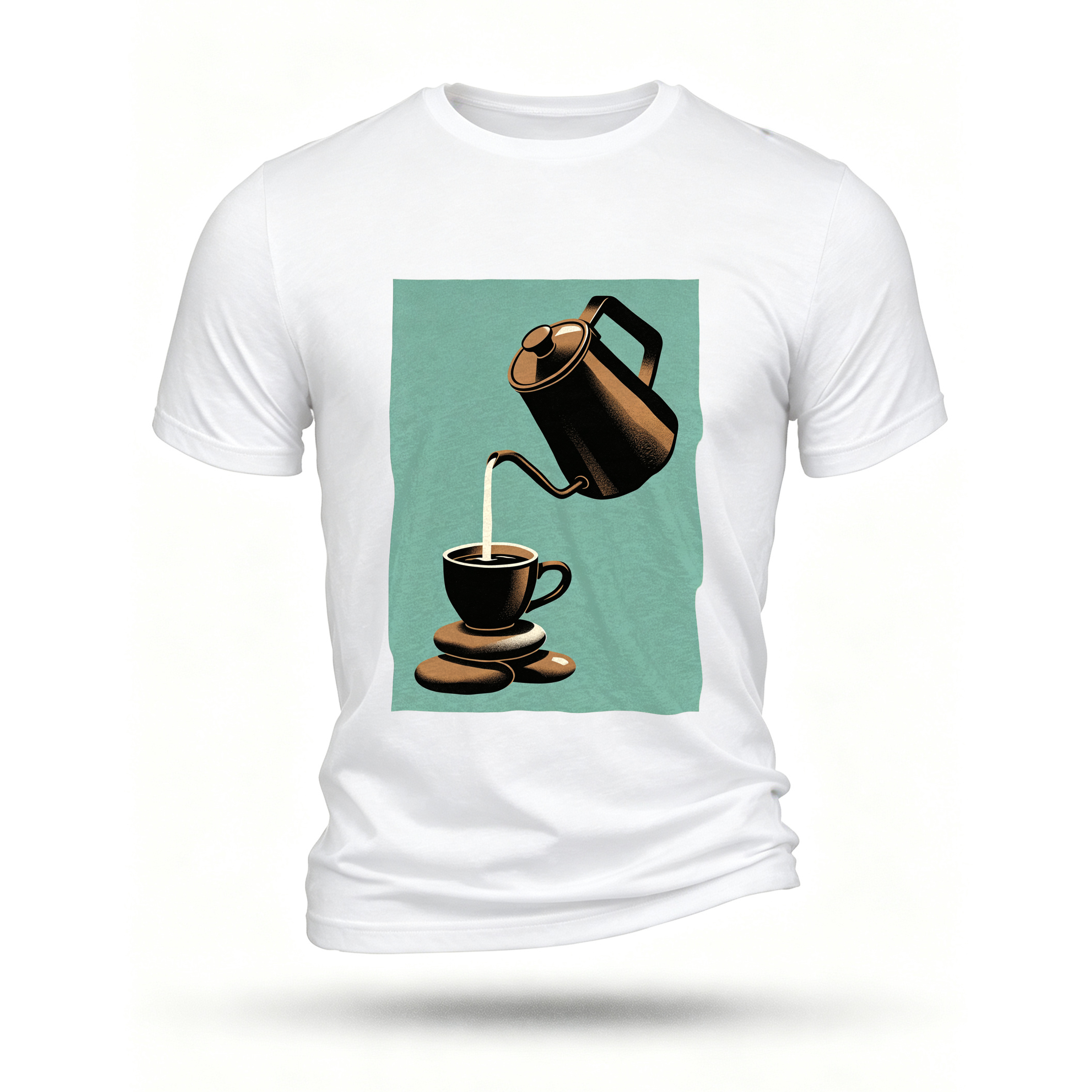 White T-shirt, front print