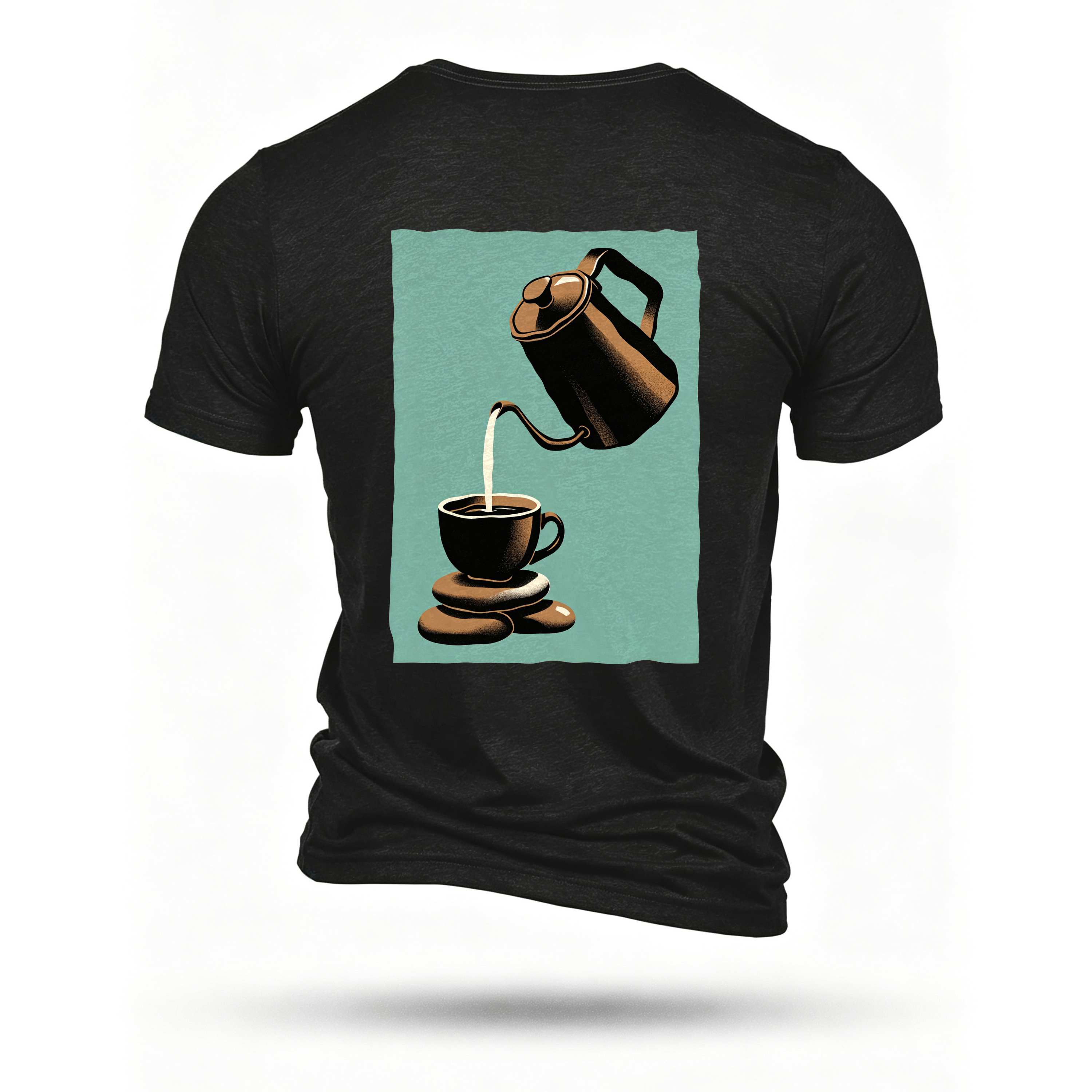 Black T-shirt, back print