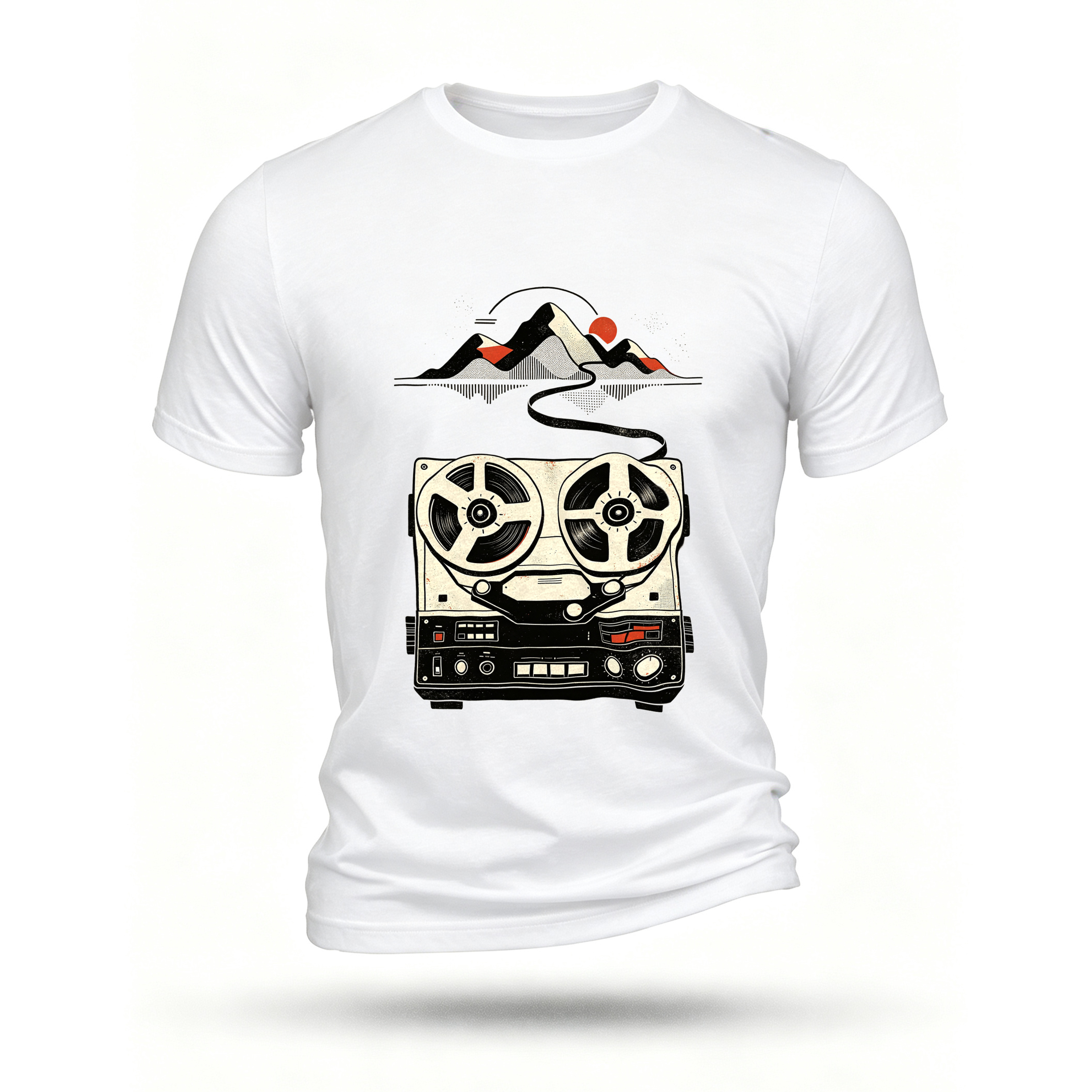 White T-shirt, front print