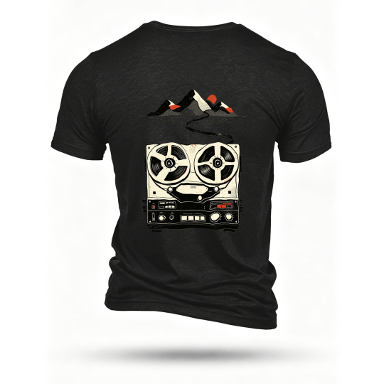 Black T-shirt, back print