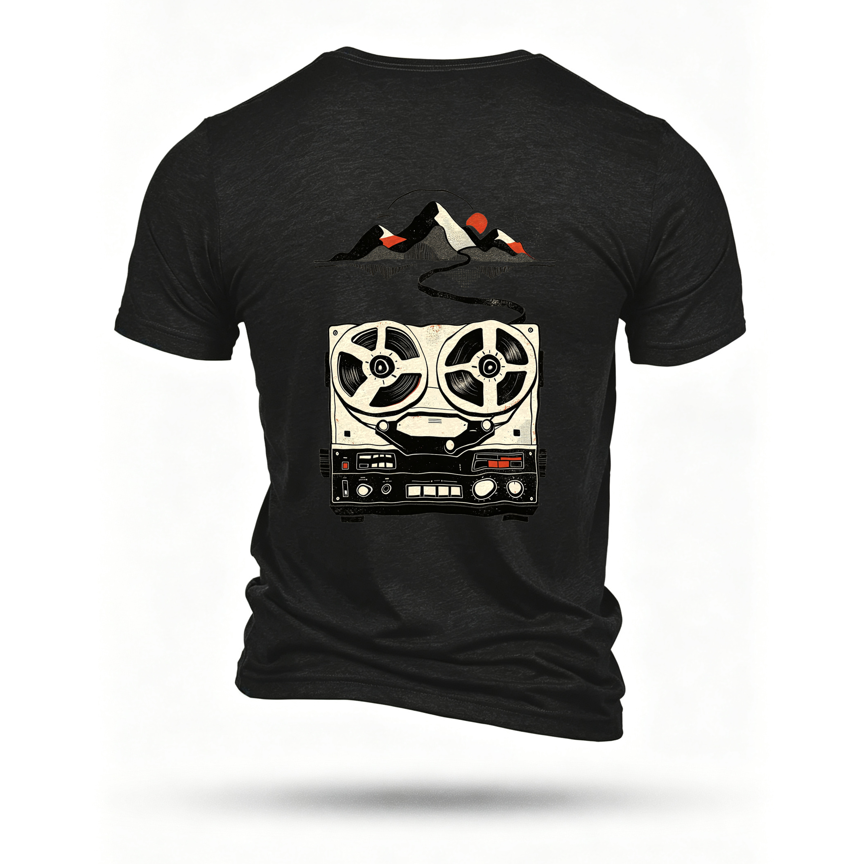 Black T-shirt, back print