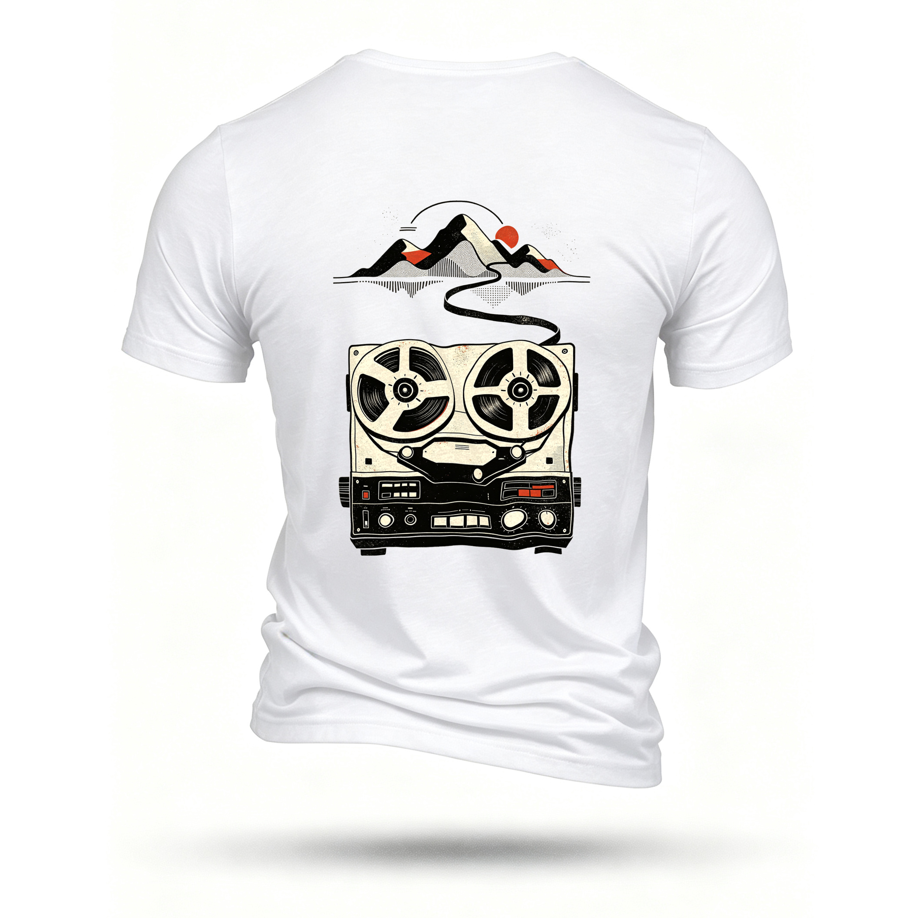 White T-shirt, back print