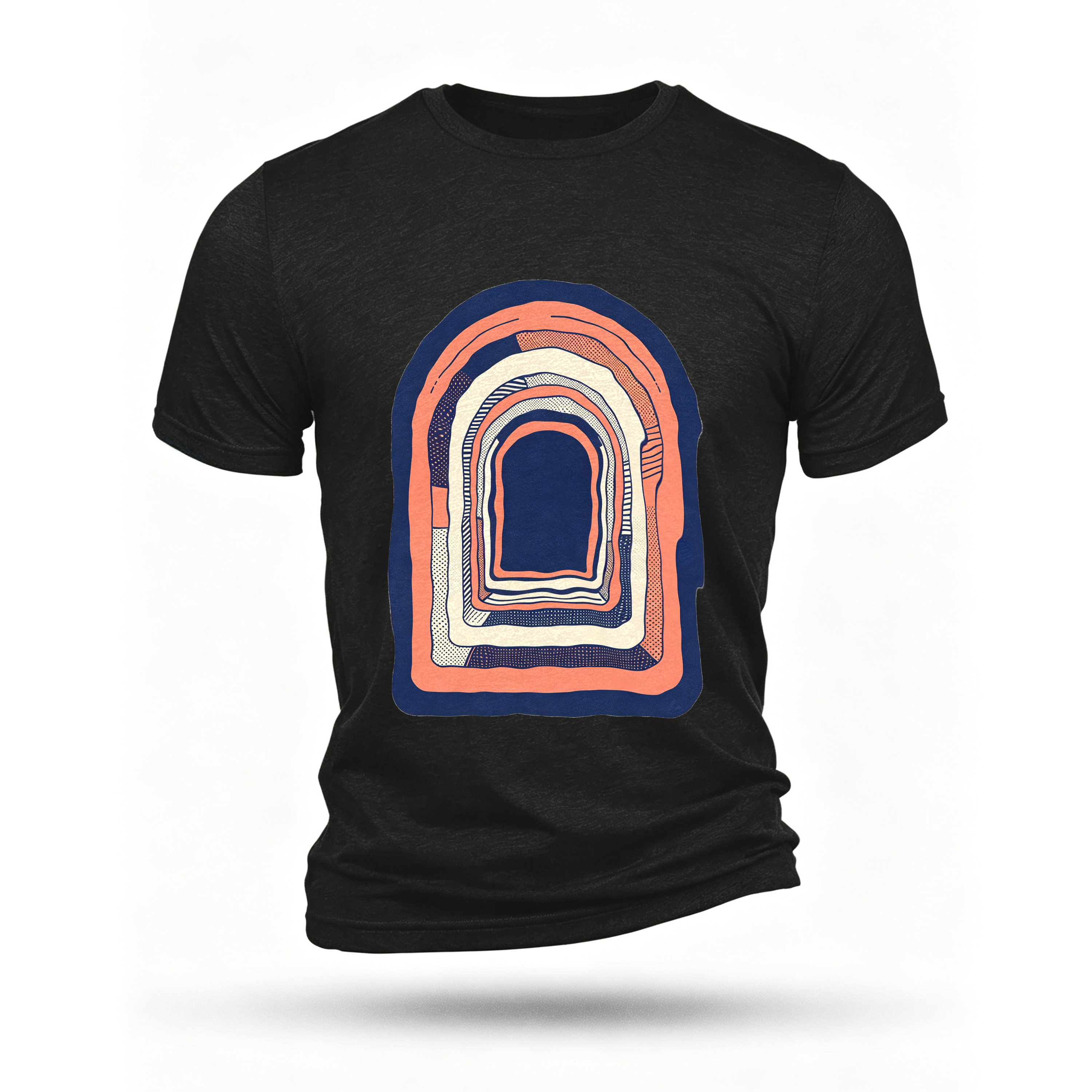 Black T-shirt, front print