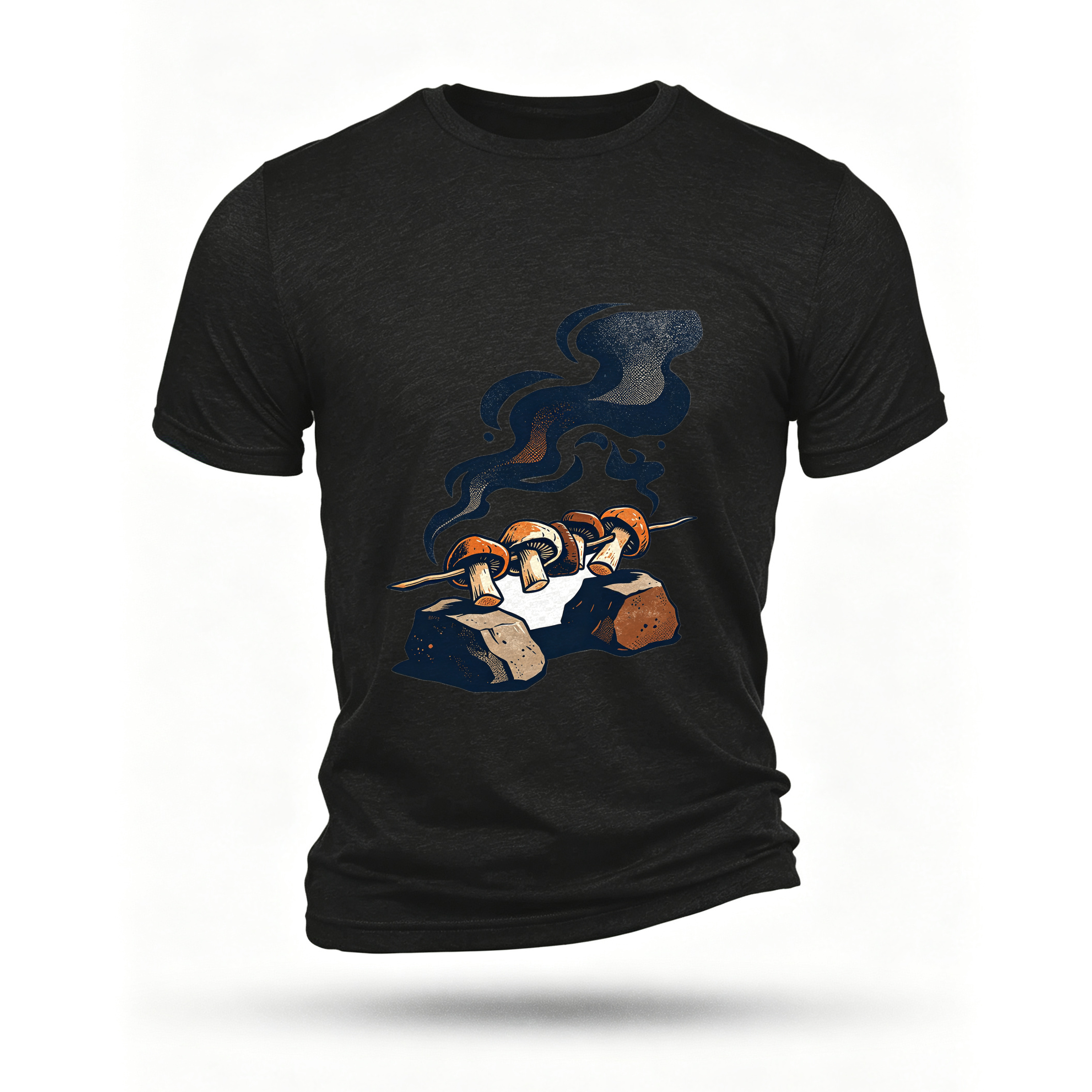 Black T-shirt, front print