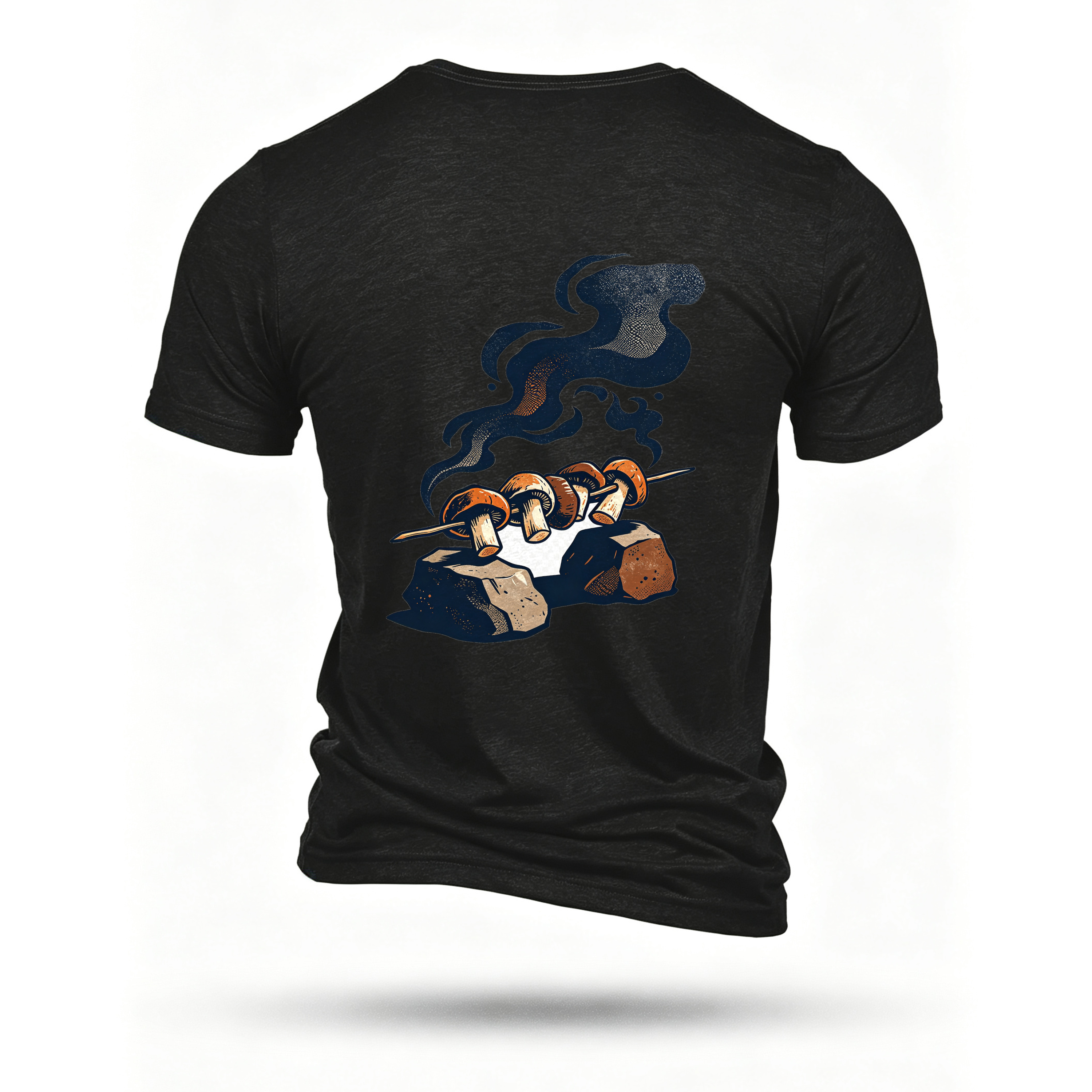 Black T-shirt, back print